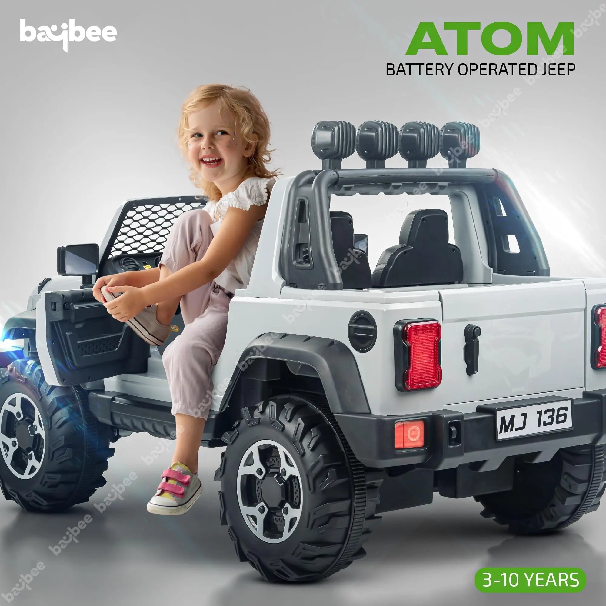 Baybee Atom Rechargeable Battery Operated Jeep for Kids - Image 9