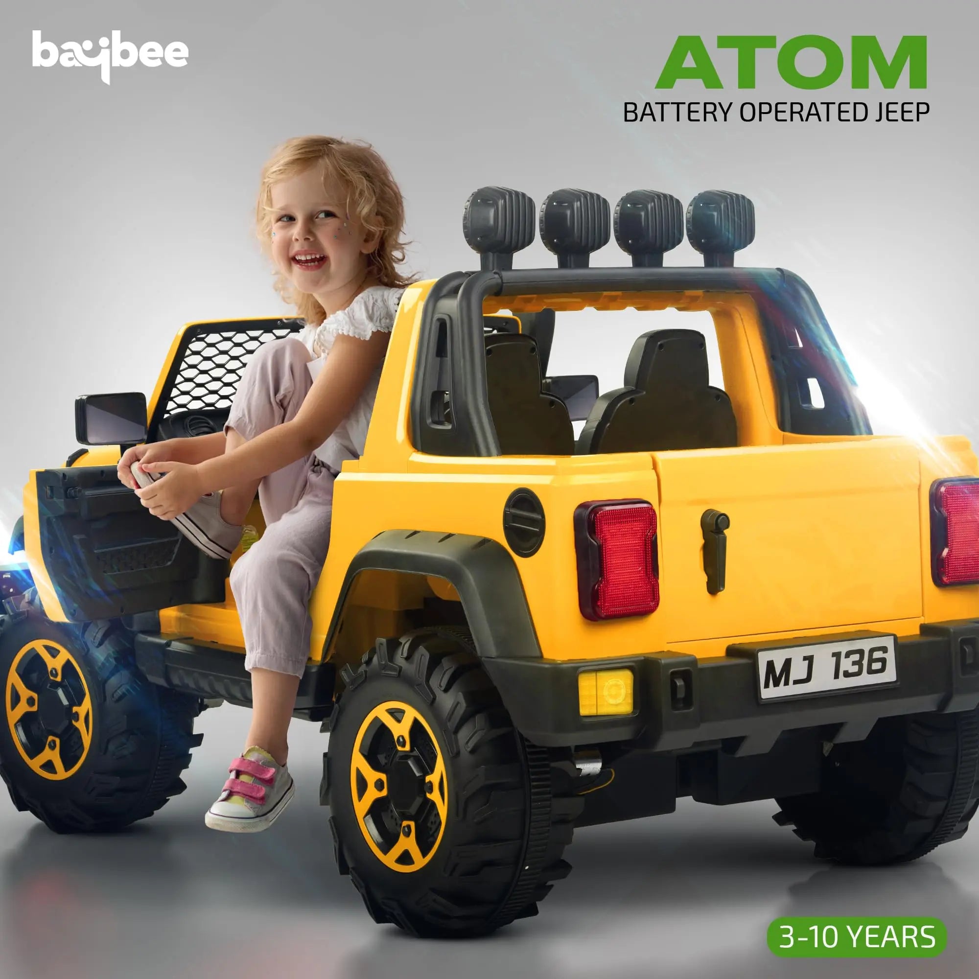 Baybee Atom Rechargeable Battery Operated Jeep for Kids - Image 16