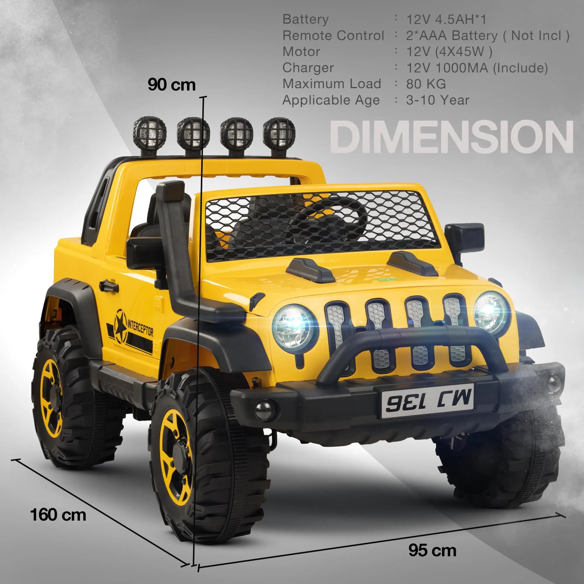 Baybee Atom Rechargeable Battery Operated Jeep for Kids - Image 21