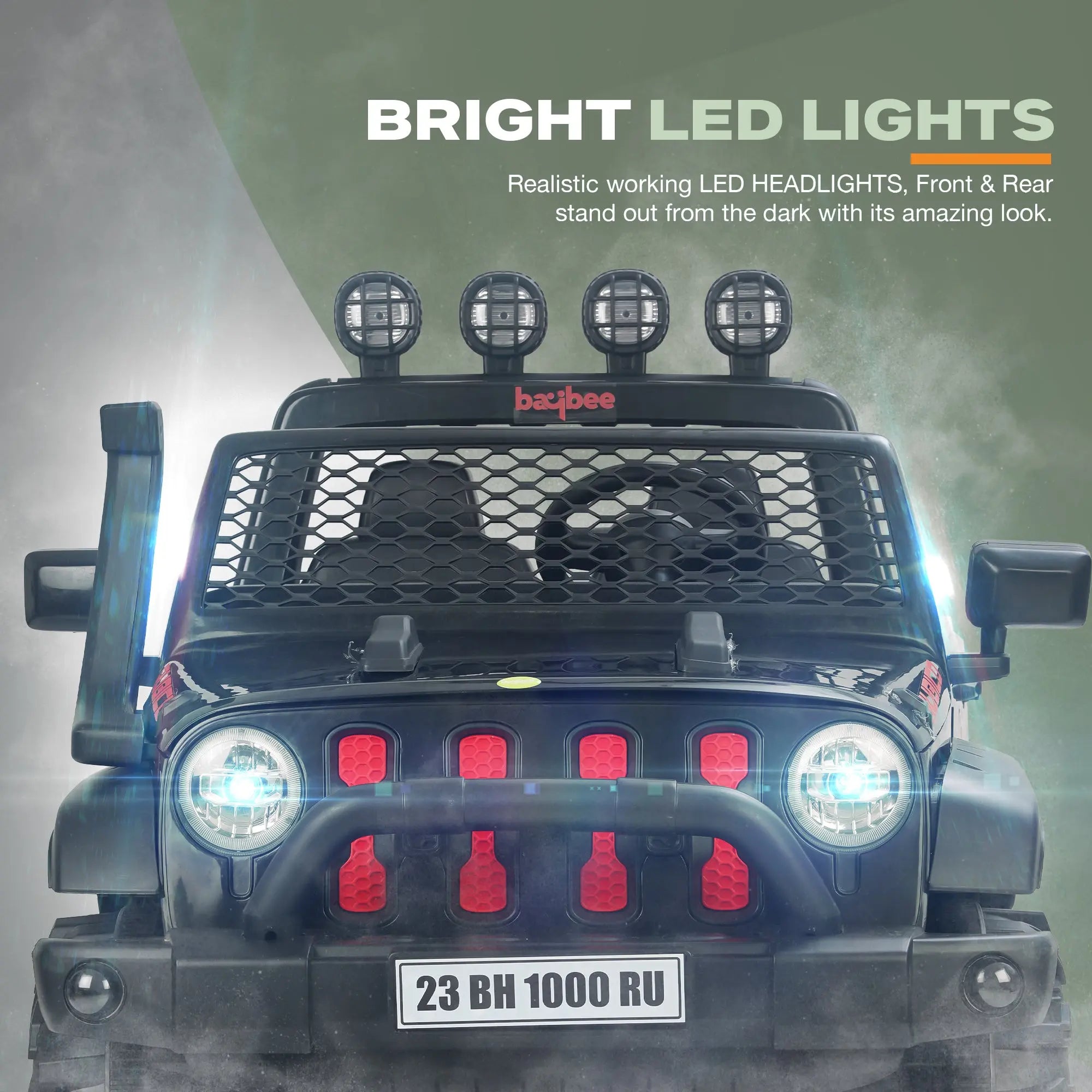 Baybee Atom Rechargeable Battery Operated Jeep for Kids - Image 28