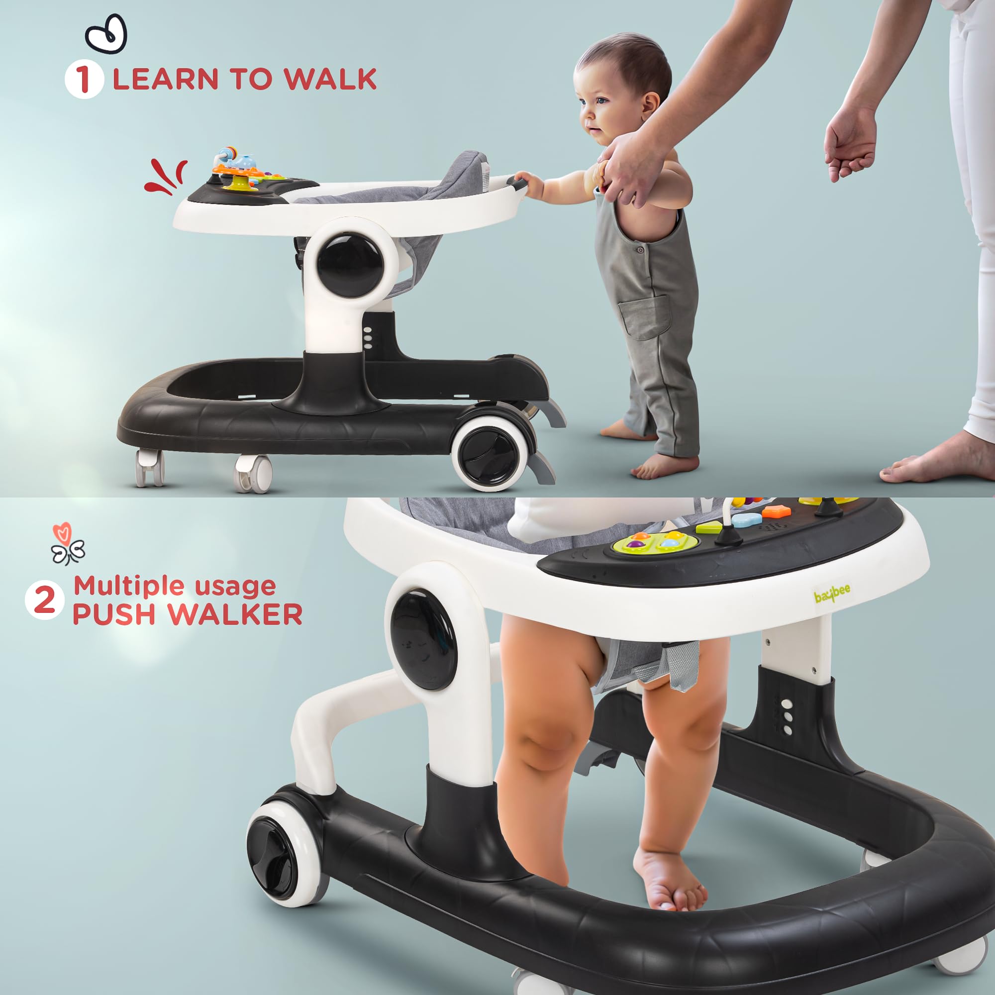 Baybee 2-in-1 Baby Walker For Kids - Image 4