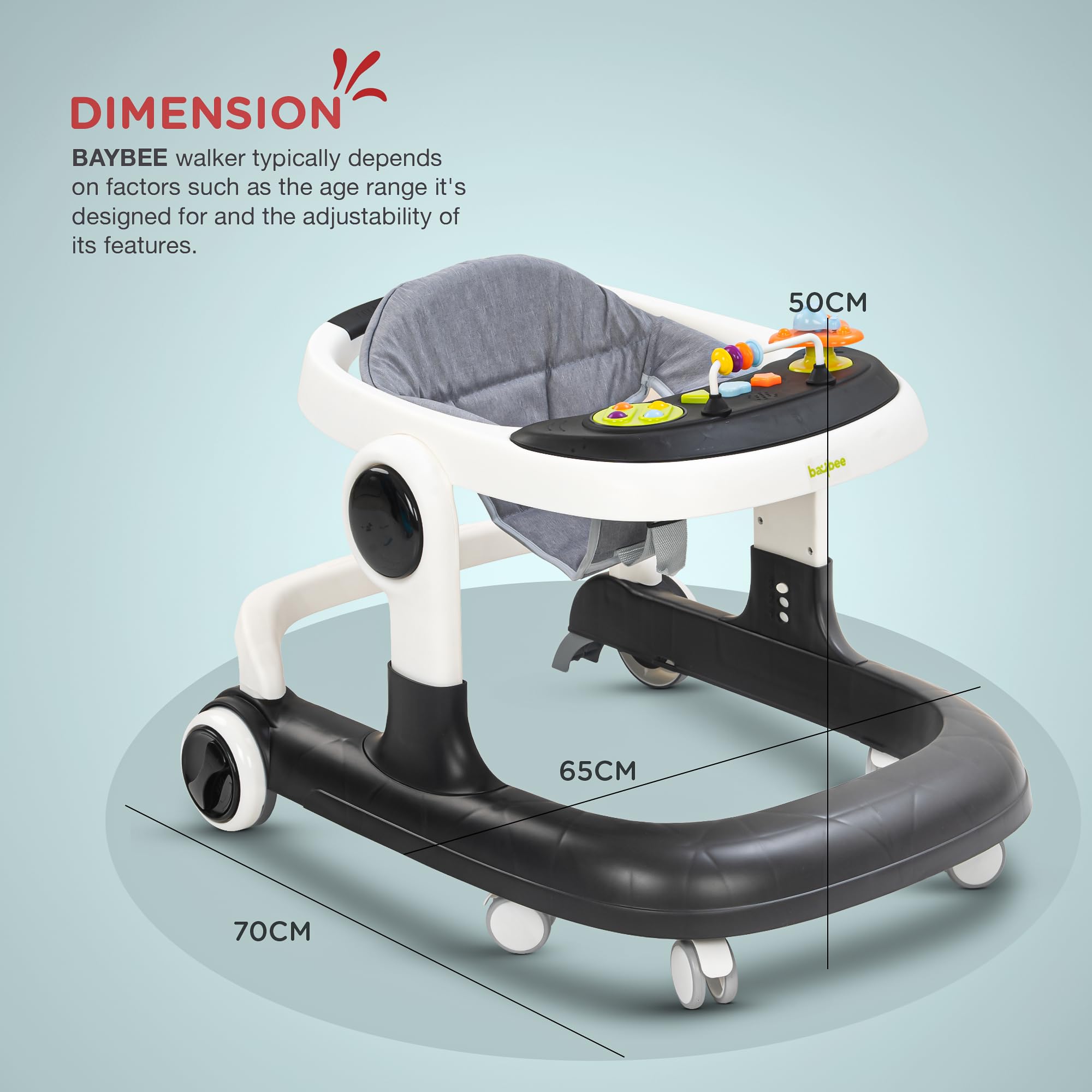Baybee 2-in-1 Baby Walker For Kids - Image 9