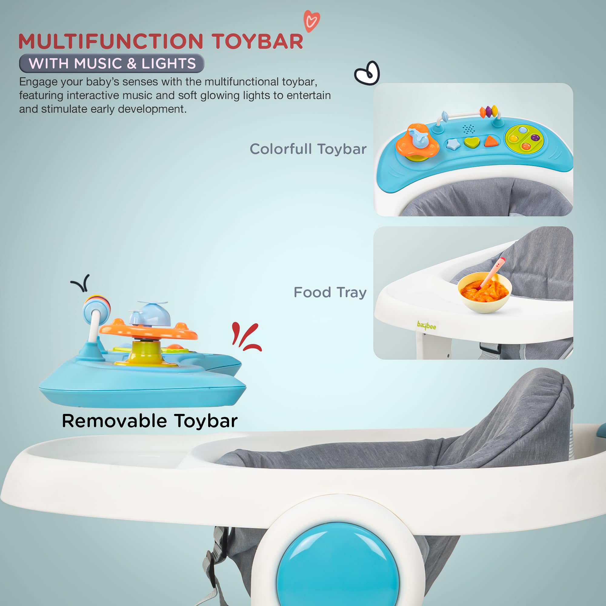 Baybee 2-in-1 Baby Walker For Kids - Image 15