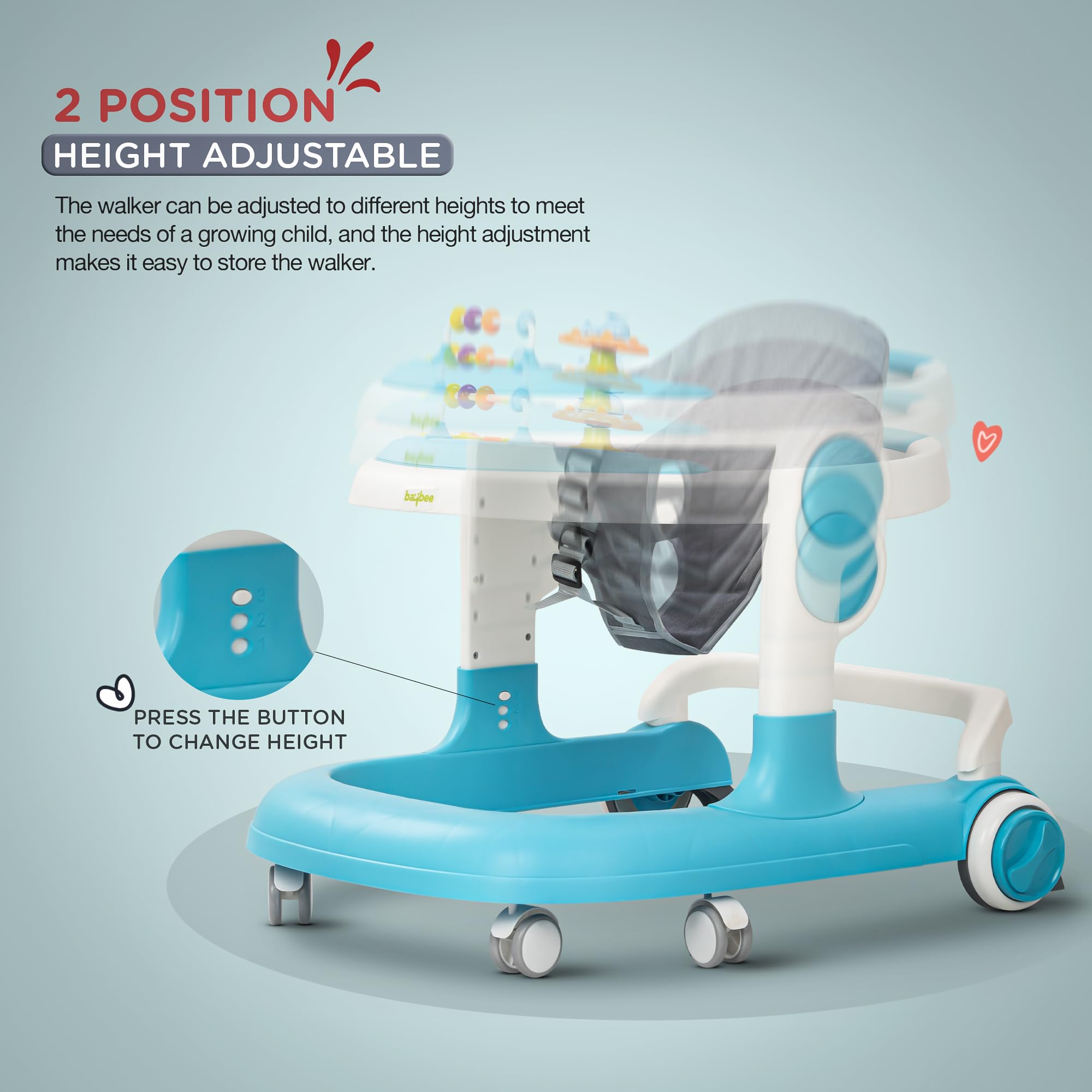 Baybee 2-in-1 Baby Walker For Kids - Image 17