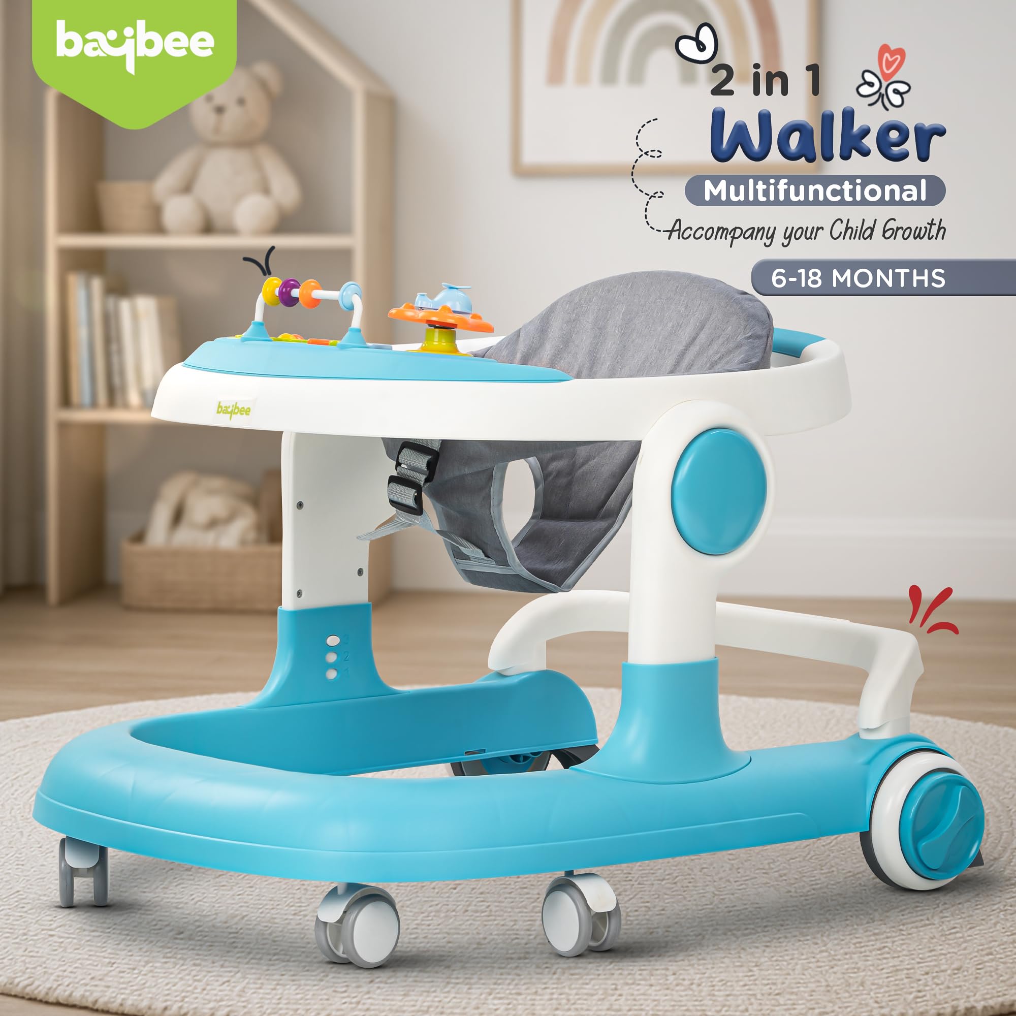 Baybee 2-in-1 Baby Walker For Kids - Image 20