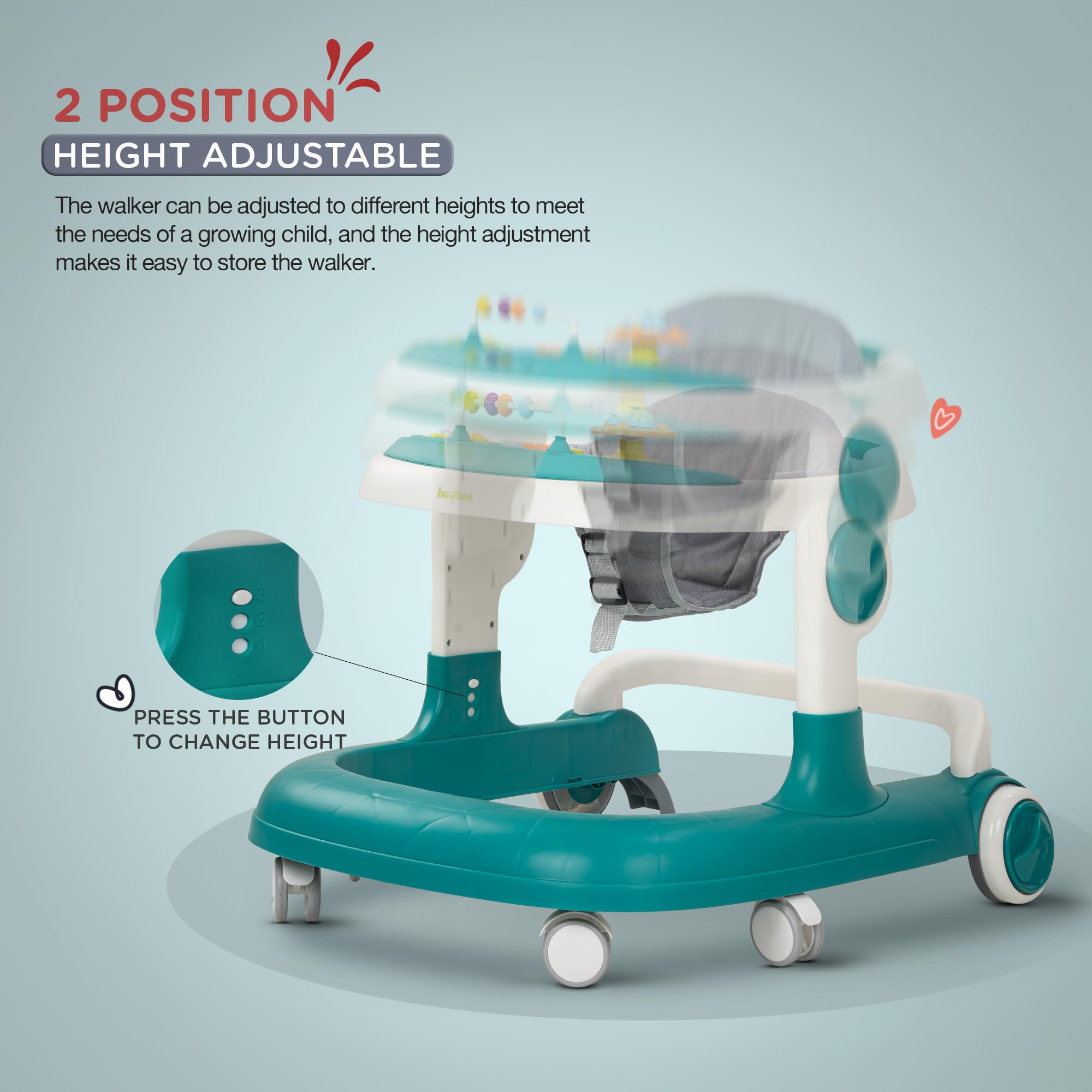 Baybee 2-in-1 Baby Walker For Kids - Image 25