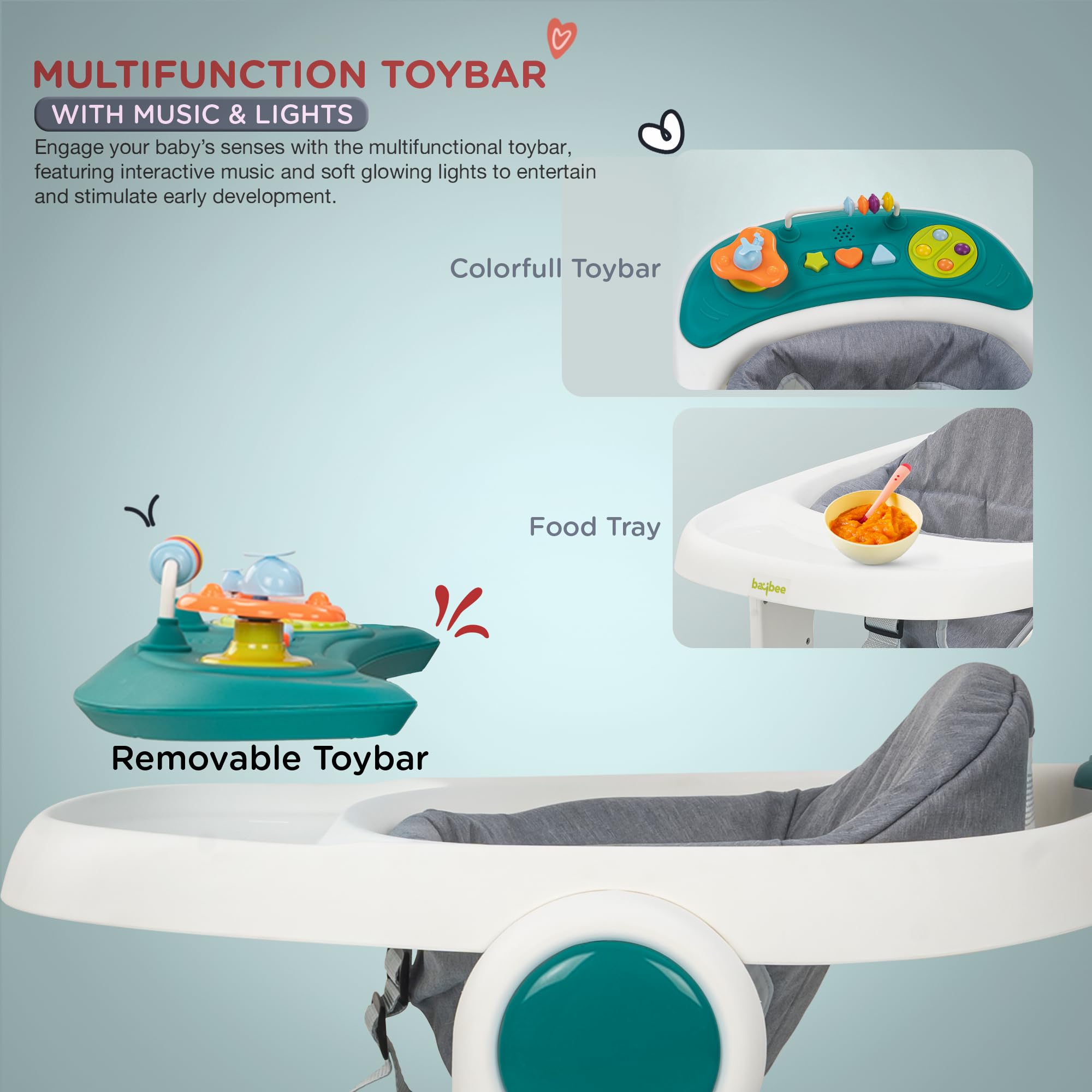 Baybee 2-in-1 Baby Walker For Kids - Image 26