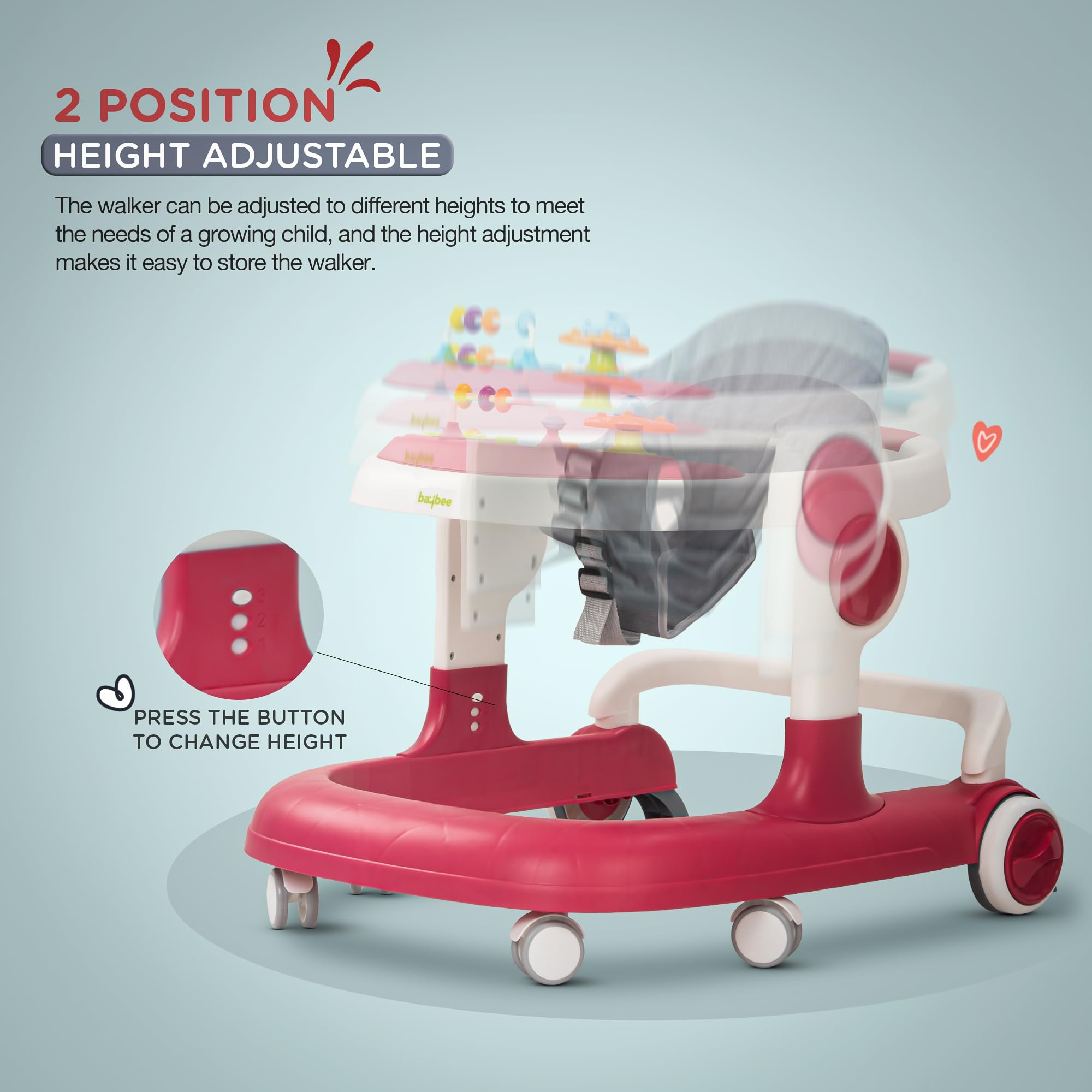 Baybee 2-in-1 Baby Walker For Kids - Image 35