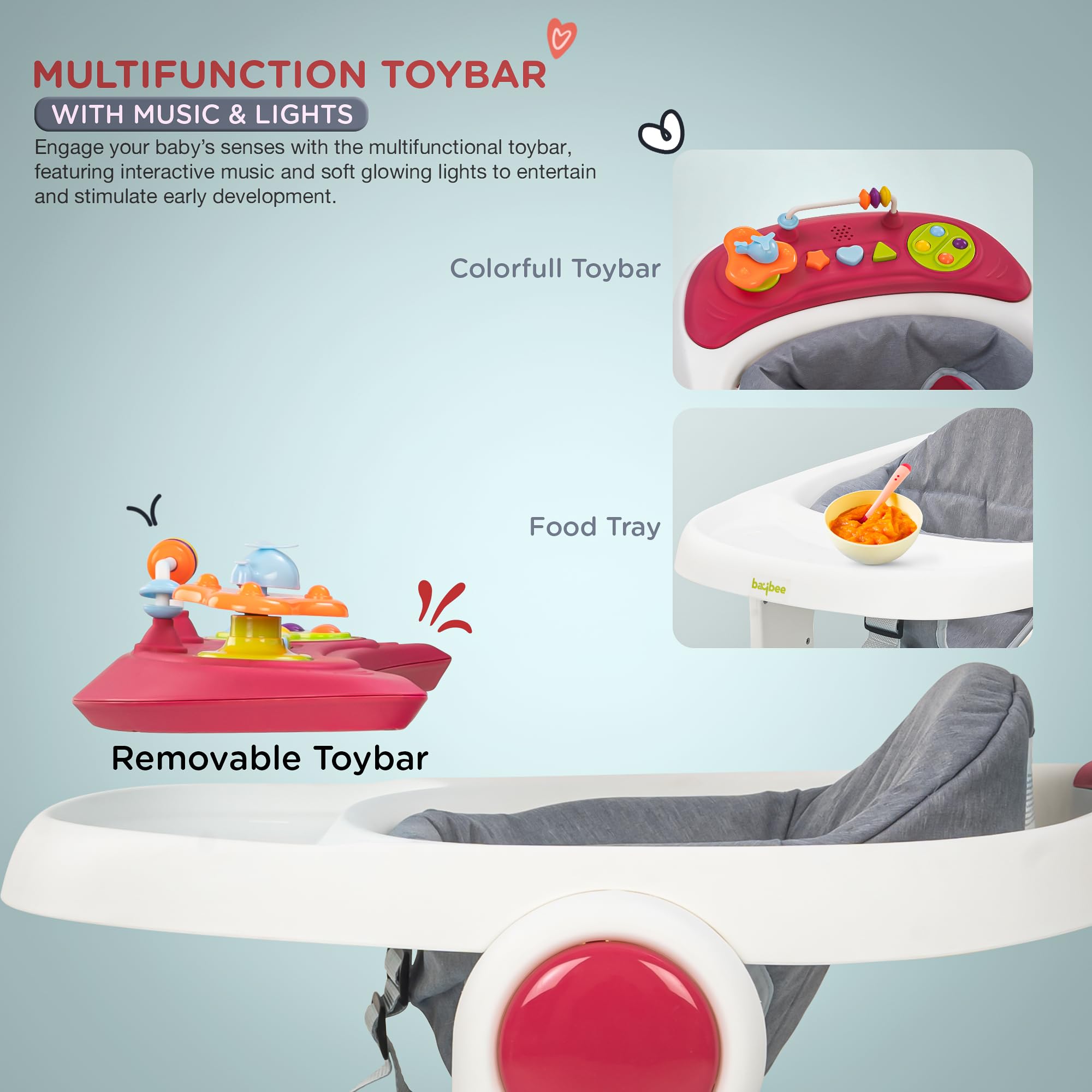 Baybee 2-in-1 Baby Walker For Kids - Image 36
