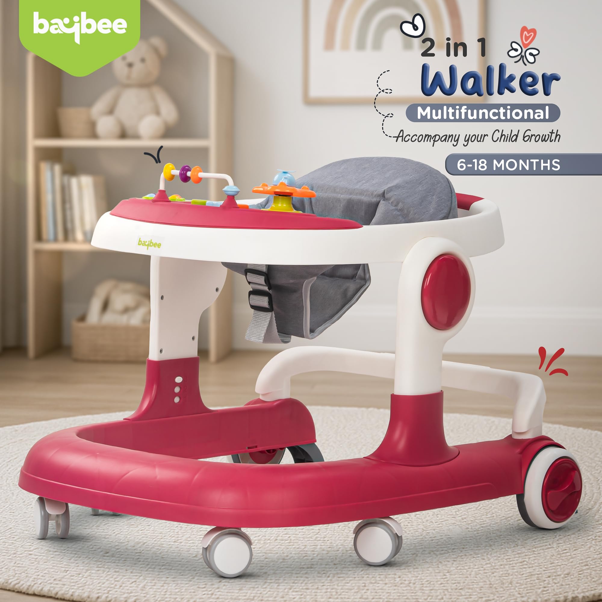 Baybee 2-in-1 Baby Walker For Kids - Image 40