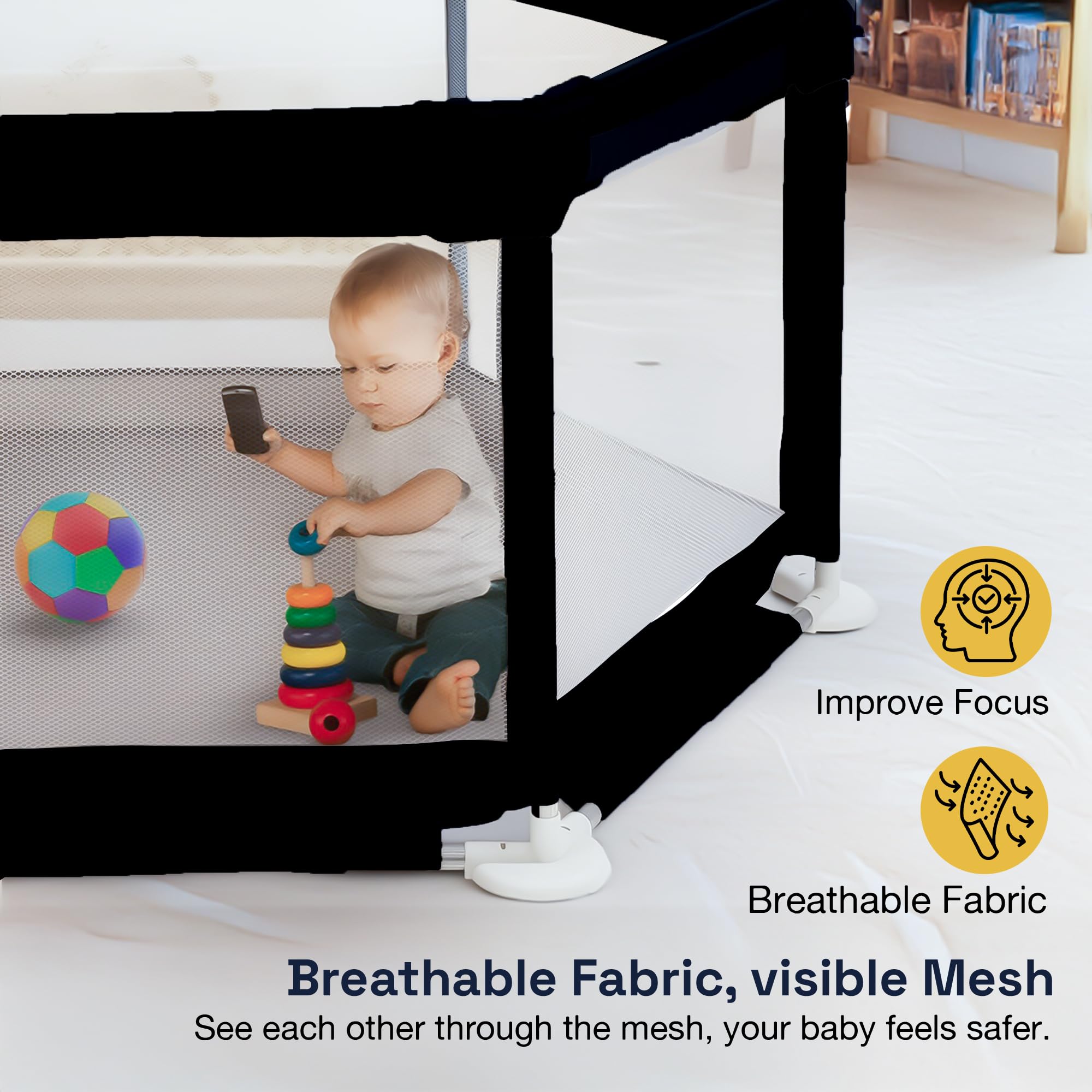 Baybee Neo Kids Playpen for Babies Baby Activity Playards with Zipper Lock - Image 14