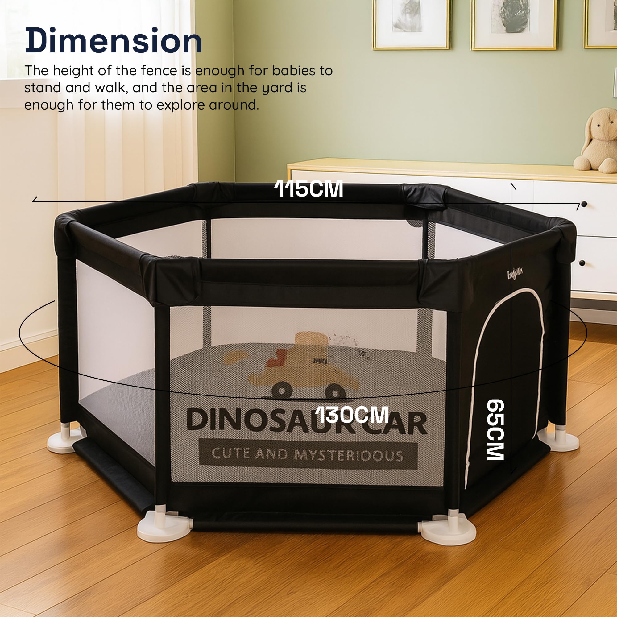 Baybee Neo Kids Playpen for Babies Baby Activity Playards with Zipper Lock - Image 16