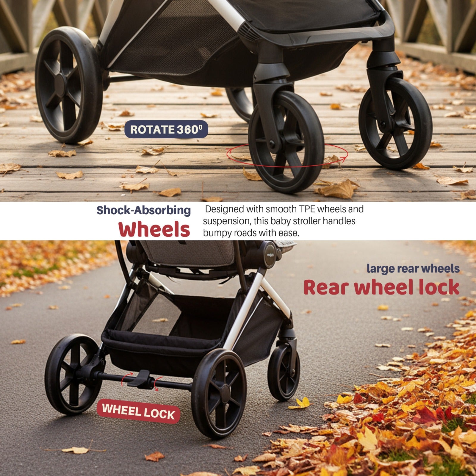 Baybee Infant Baby Pram Stroller for Babies with 3-Position Adjustable - Image 7