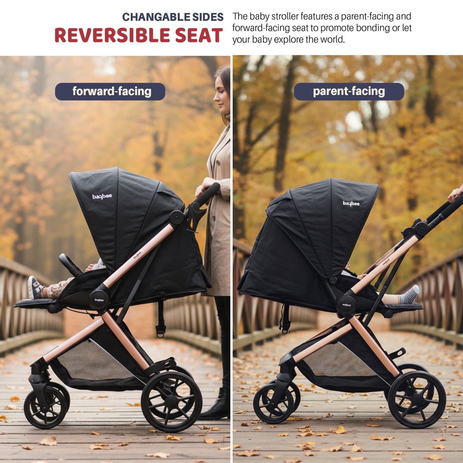 Baybee Infant Baby Pram Stroller for Babies with 3-Position Adjustable - Image 12