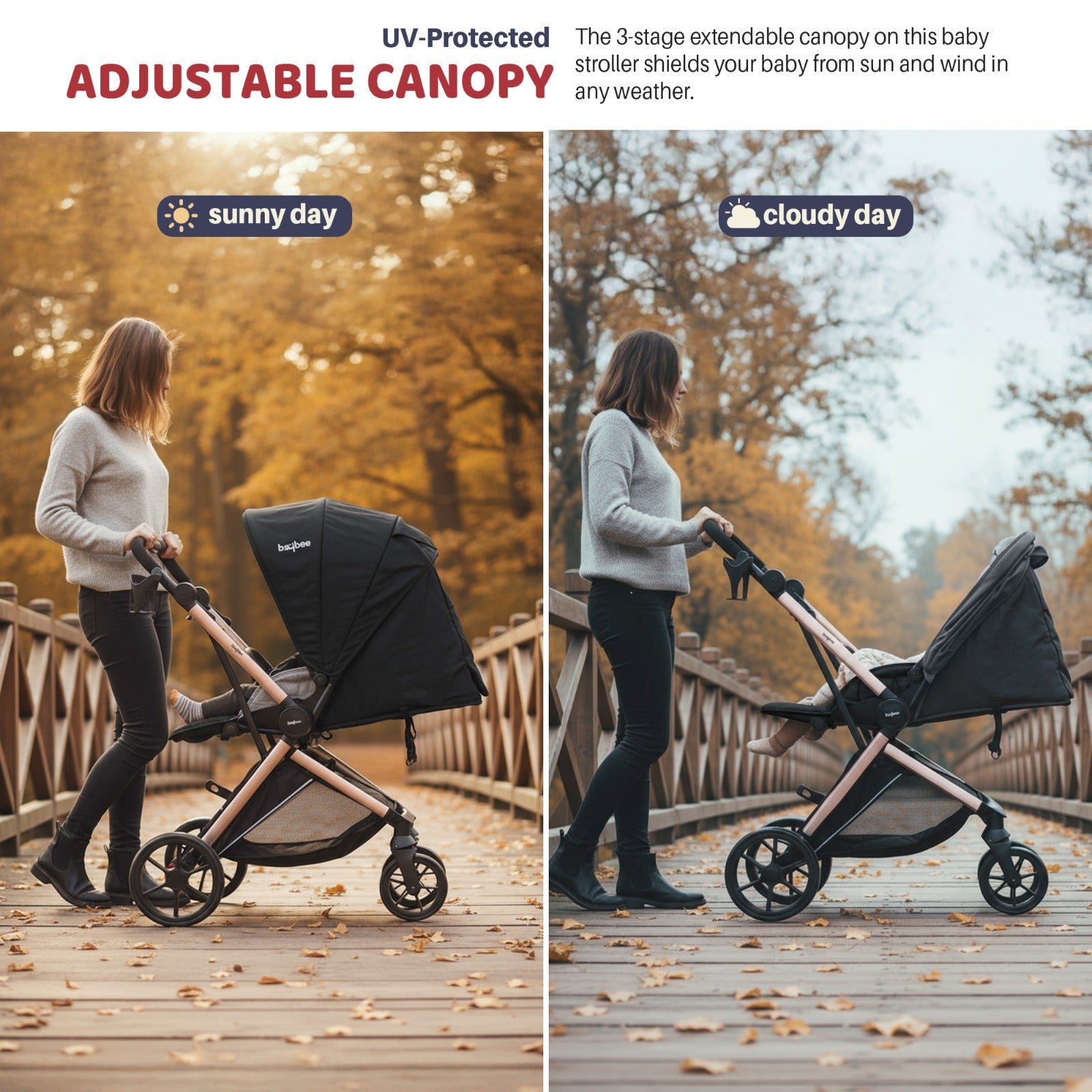 Baybee Infant Baby Pram Stroller for Babies with 3-Position Adjustable - Image 13