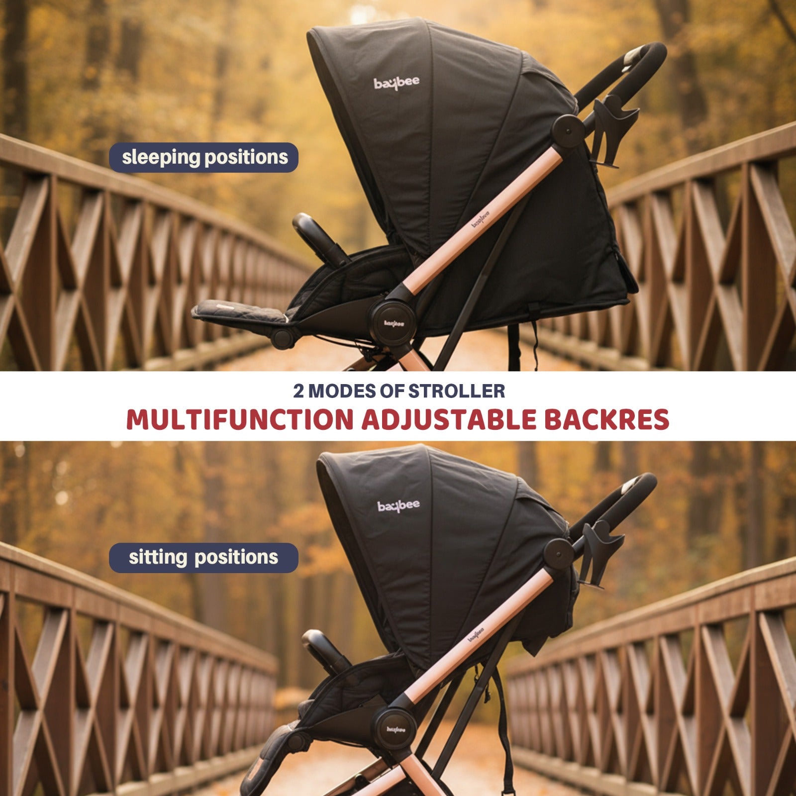 Baybee Infant Baby Pram Stroller for Babies with 3-Position Adjustable - Image 15