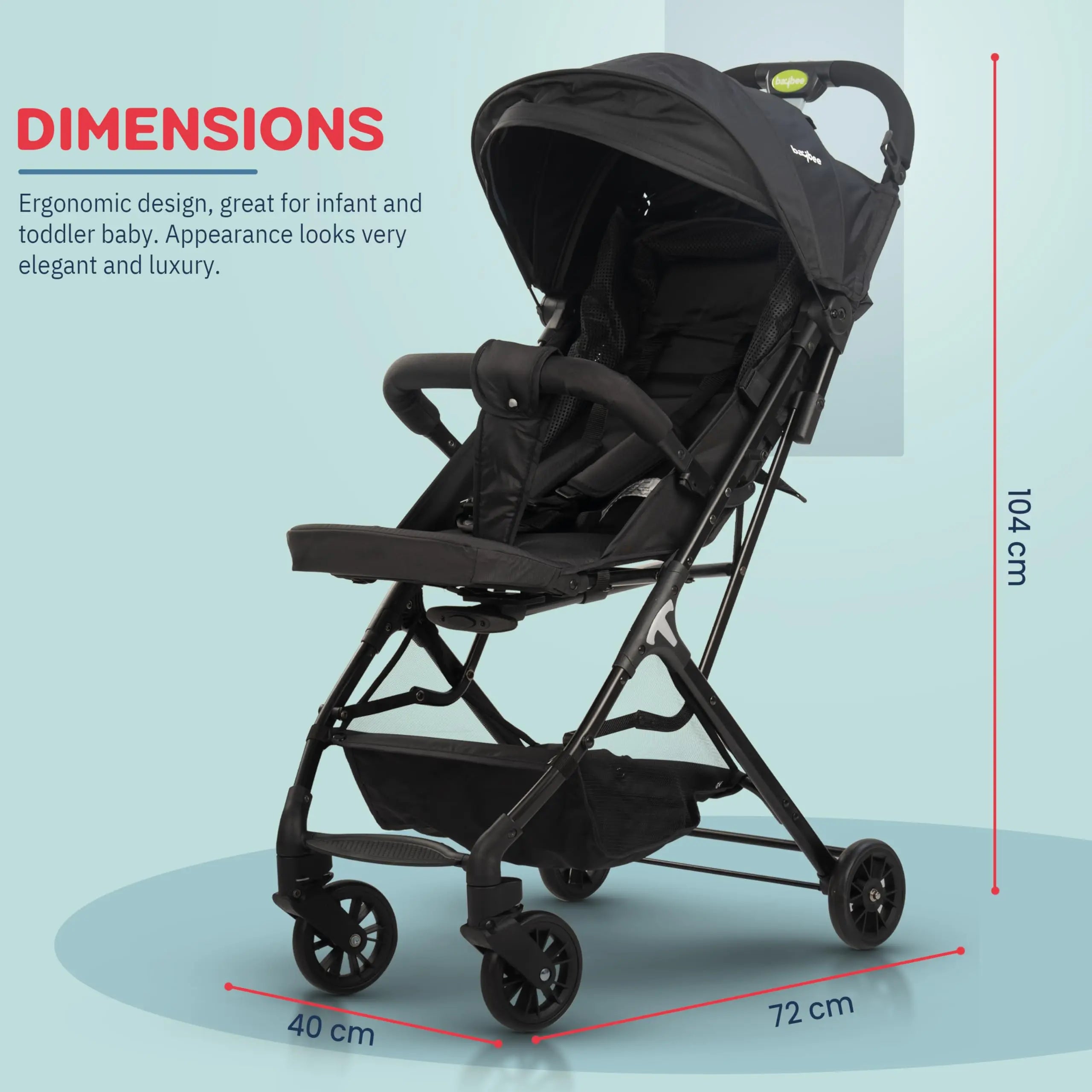 Baybee Infant Baby Pram Stroller for Newborn - Image 9