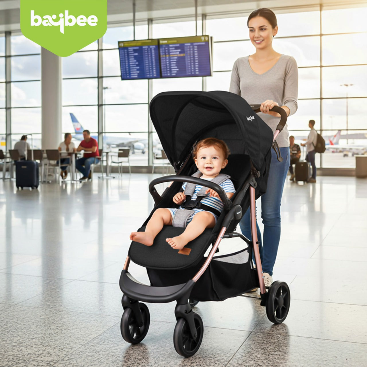 Baybee Infant Baby Pram Stroller for Newborn Babies - Image 2