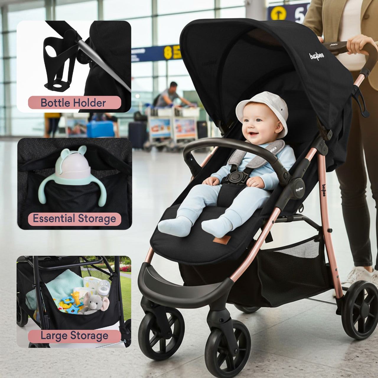 Baybee Infant Baby Pram Stroller for Newborn Babies - Image 6
