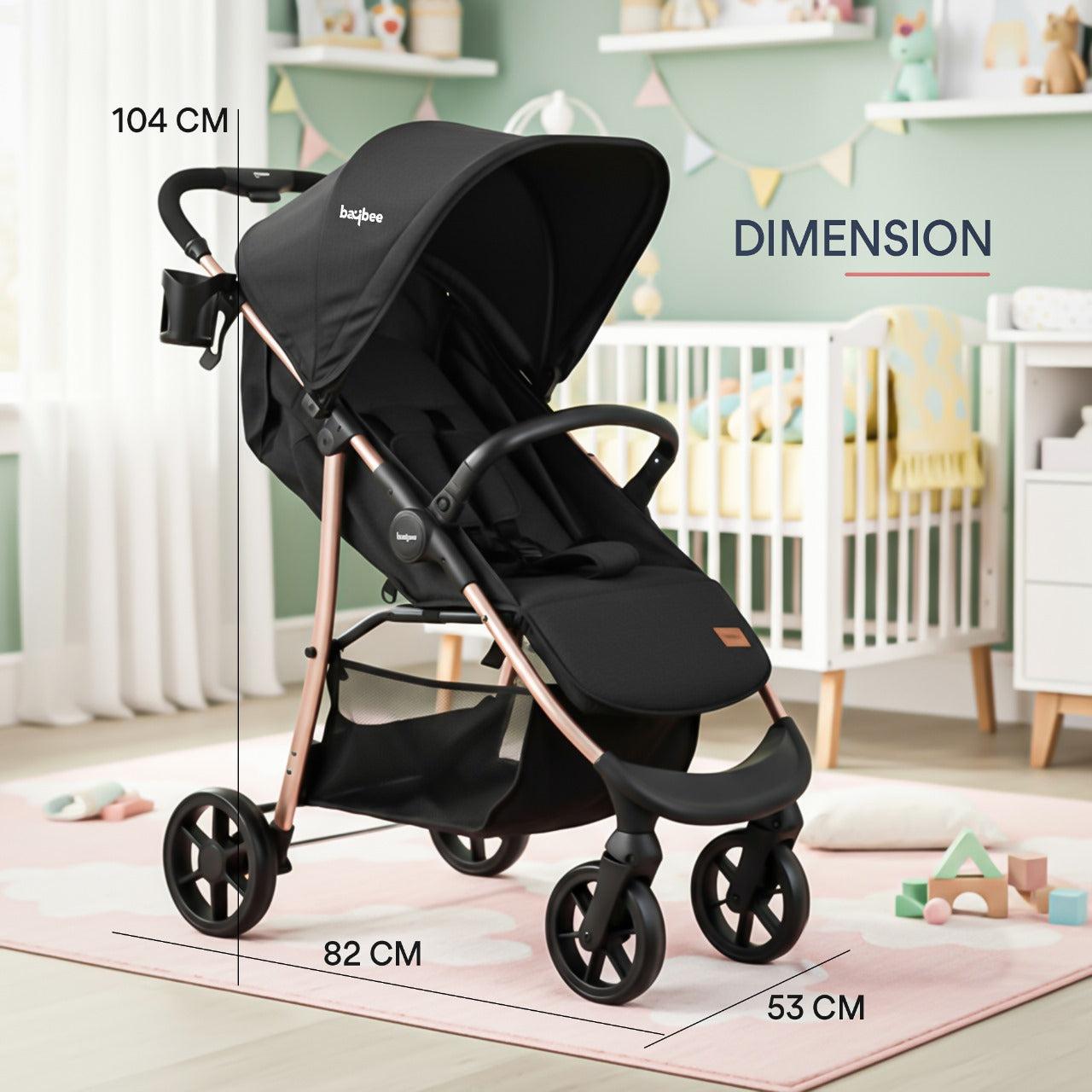 Baybee Infant Baby Pram Stroller for Newborn Babies - Image 9