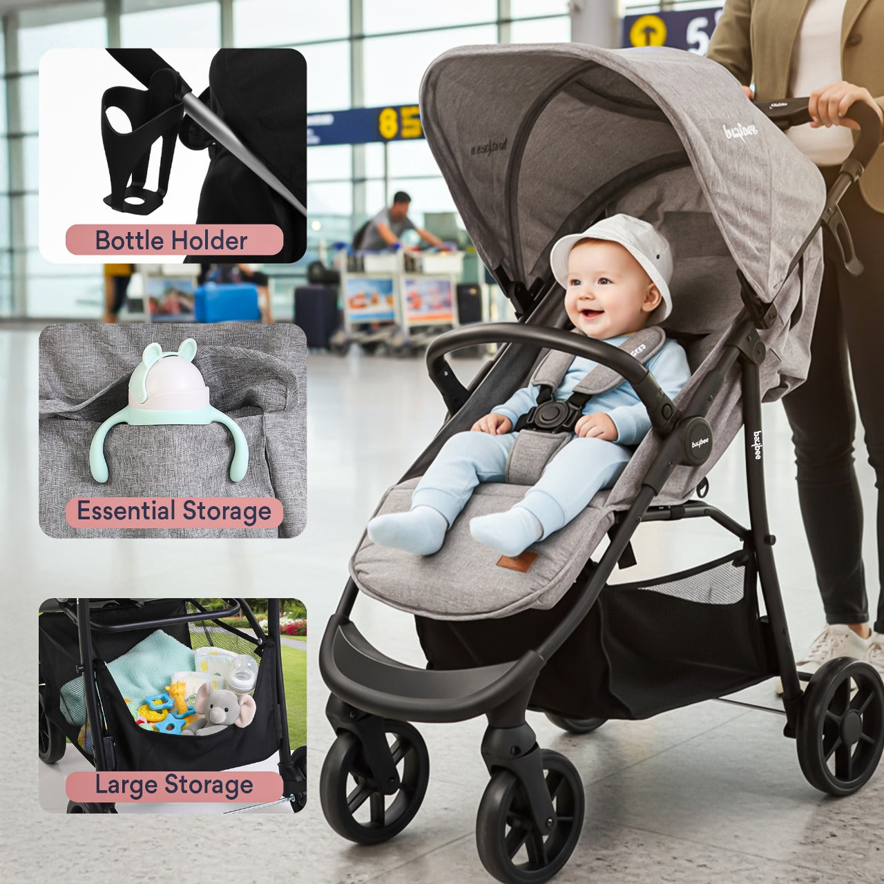Baybee Infant Baby Pram Stroller for Newborn Babies - Image 15