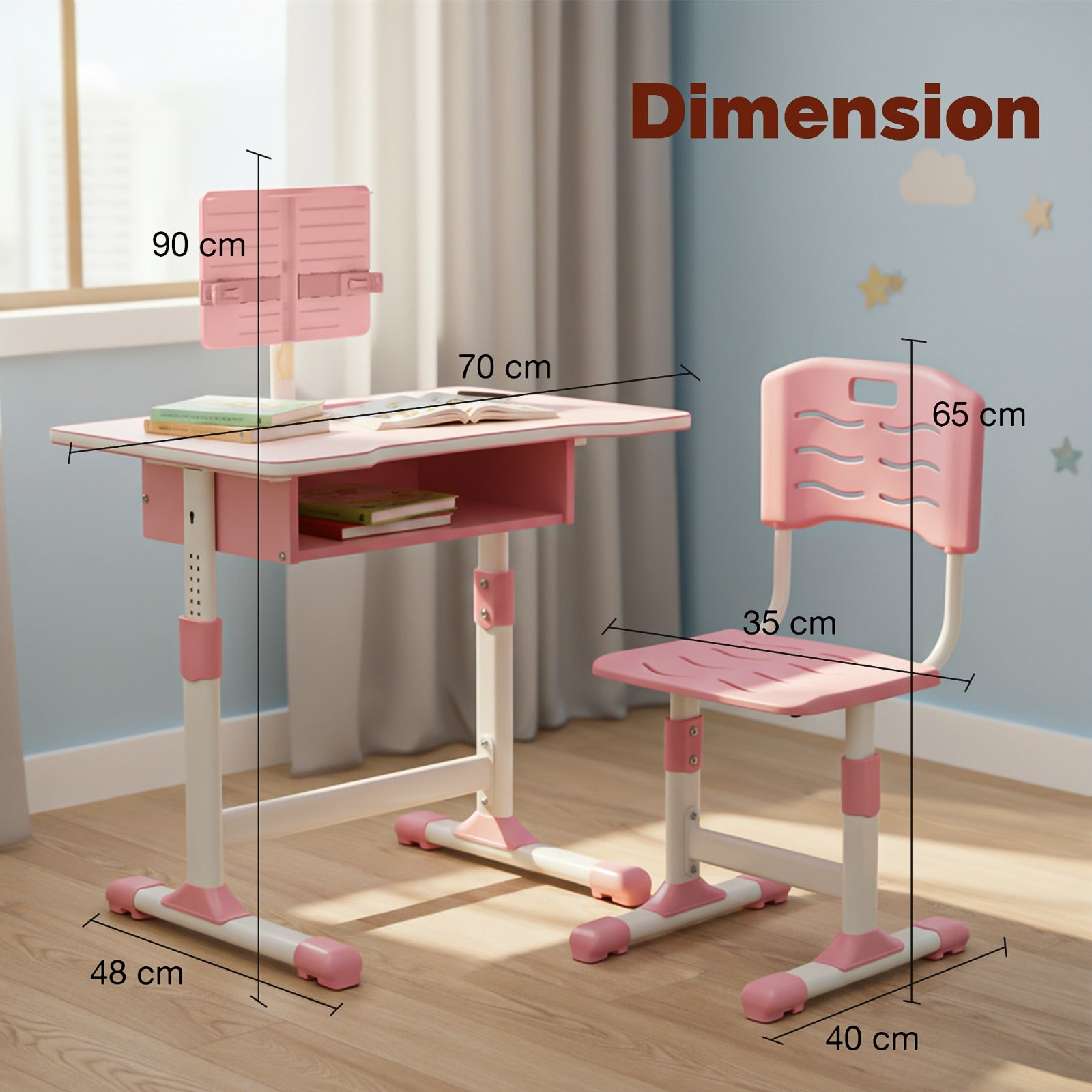 Baybee Height Adjustable Study Table and Chair Set for Kids Study Table - Image 7