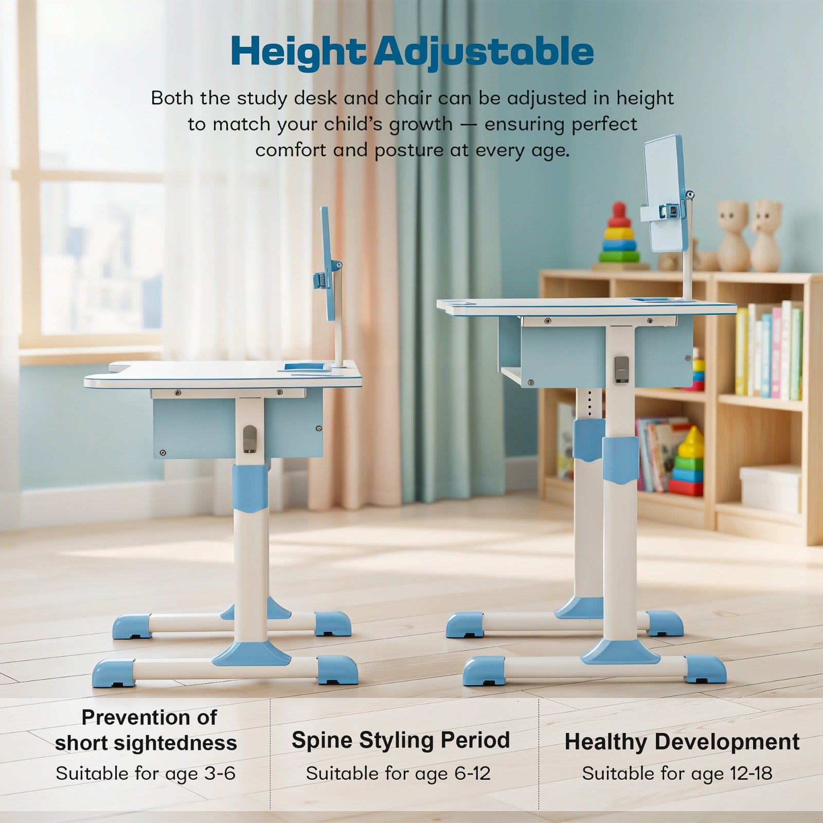Baybee Height Adjustable Study Table and Chair Set for Kids Study Table - Image 12