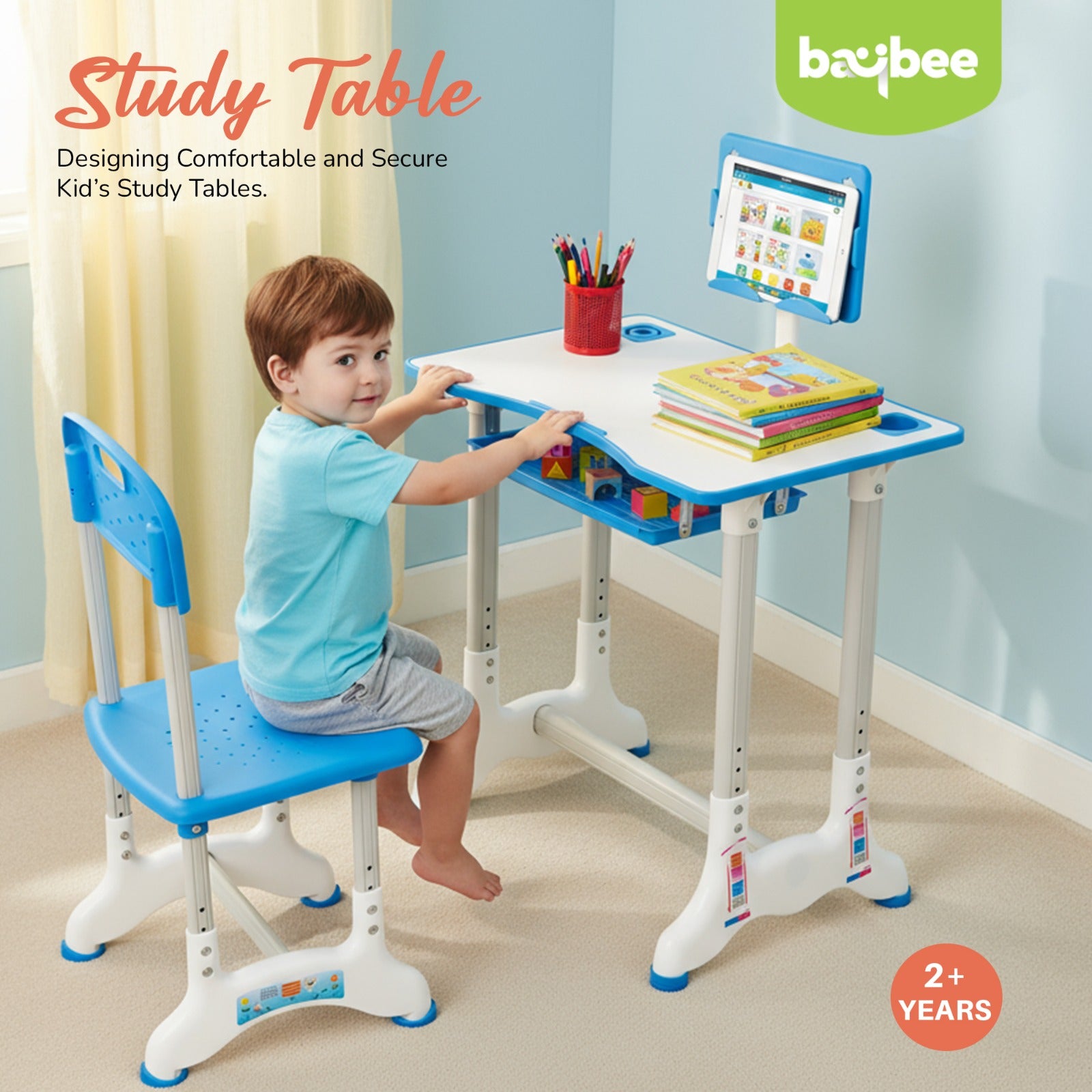Baybee Study Table with Chair Set for Kids Students - Image 2