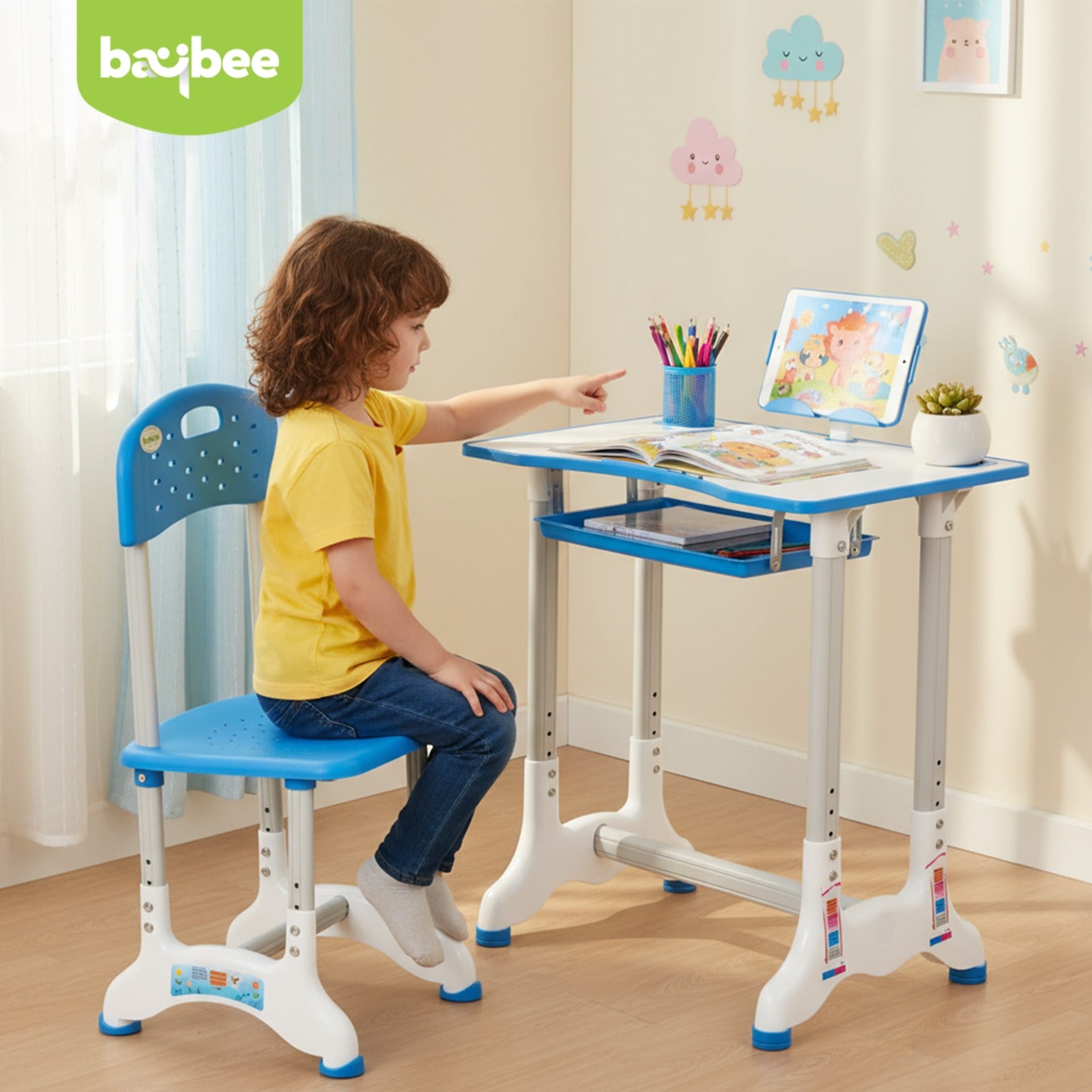 Baybee Study Table with Chair Set for Kids Students - Image 3