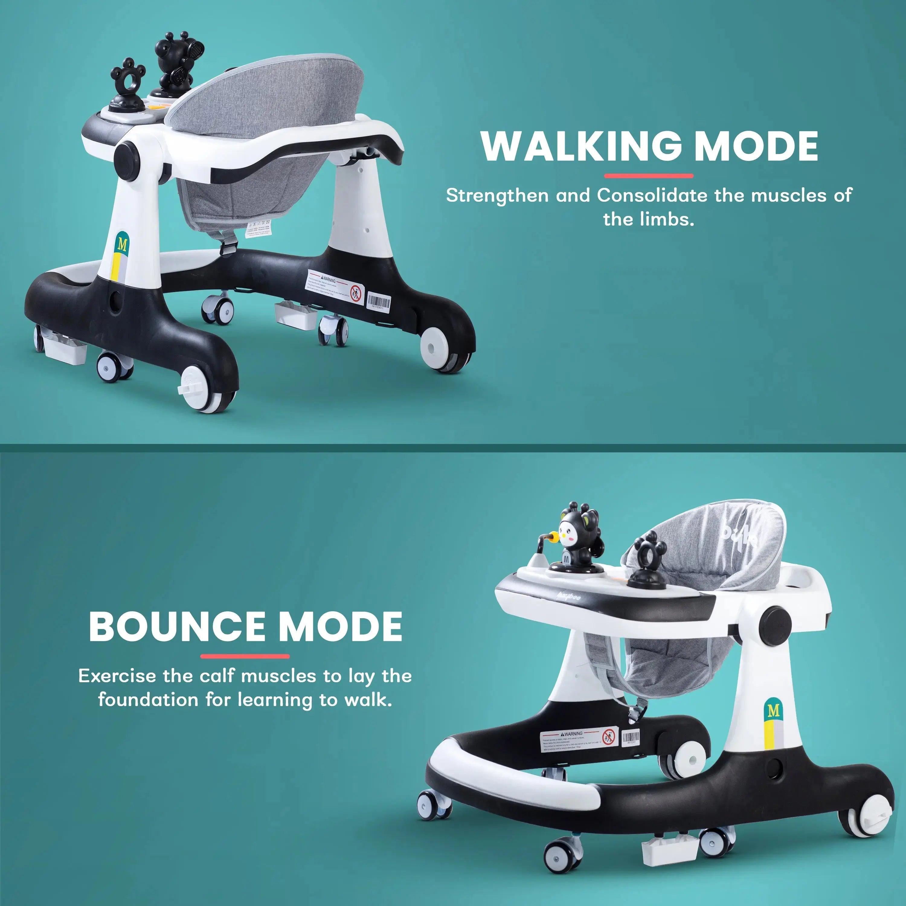 Baybee 2 IN 1 Baby Walker for Kids Round Kids Walker with Parental Push Handle - Image 6