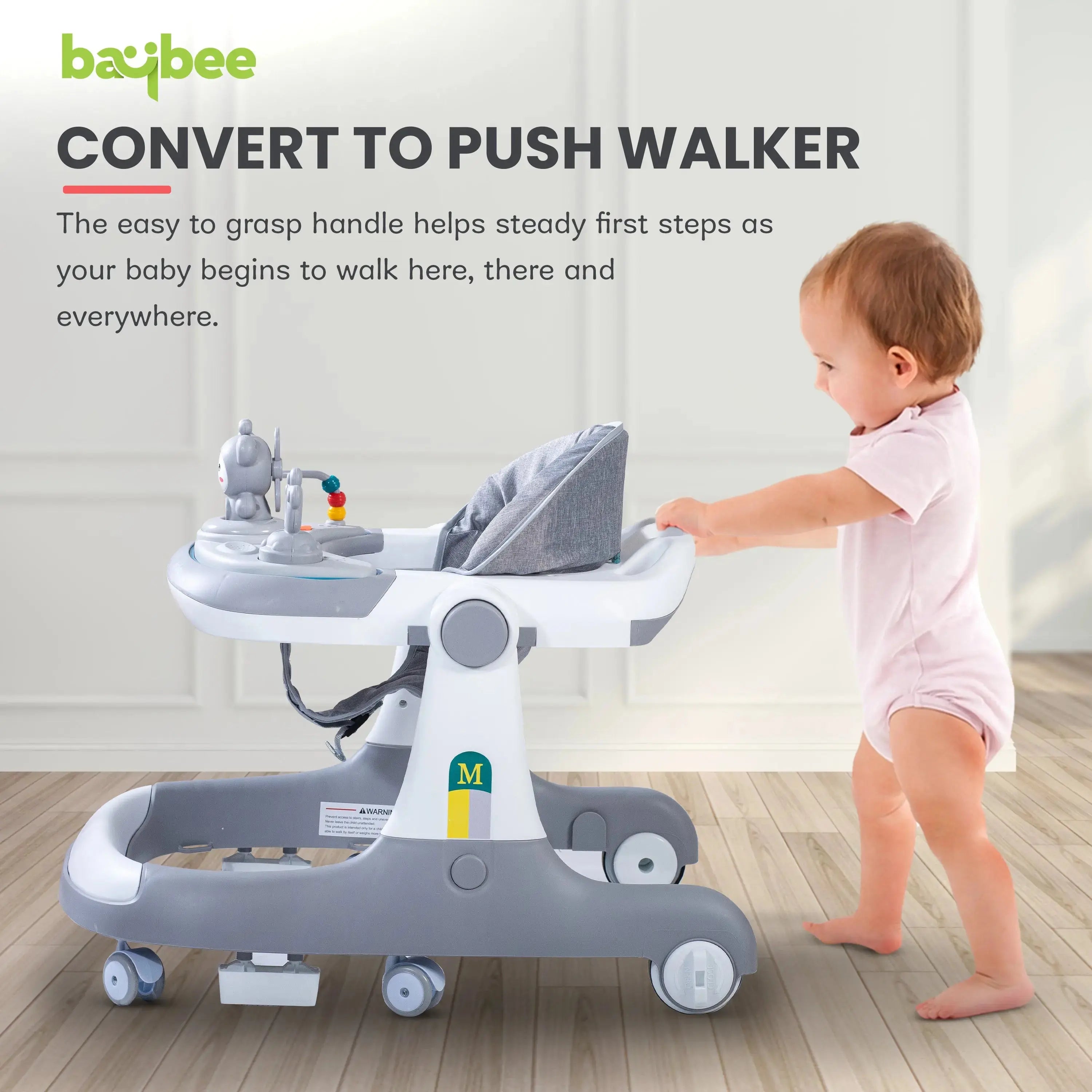 Baybee 2 IN 1 Baby Walker for Kids Round Kids Walker with Parental Push Handle - Image 15