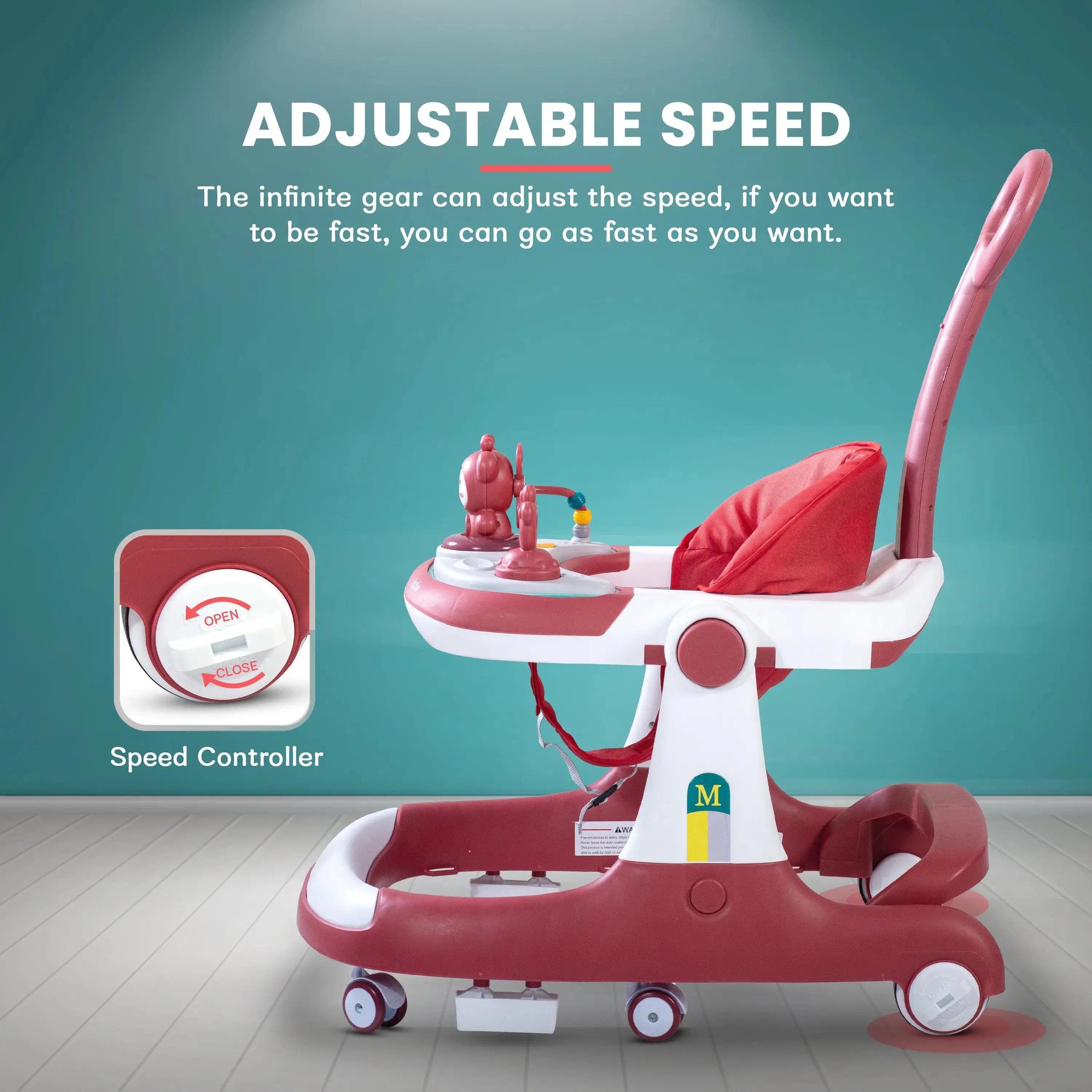 Baybee 2 IN 1 Baby Walker for Kids Round Kids Walker with Parental Push Handle - Image 27
