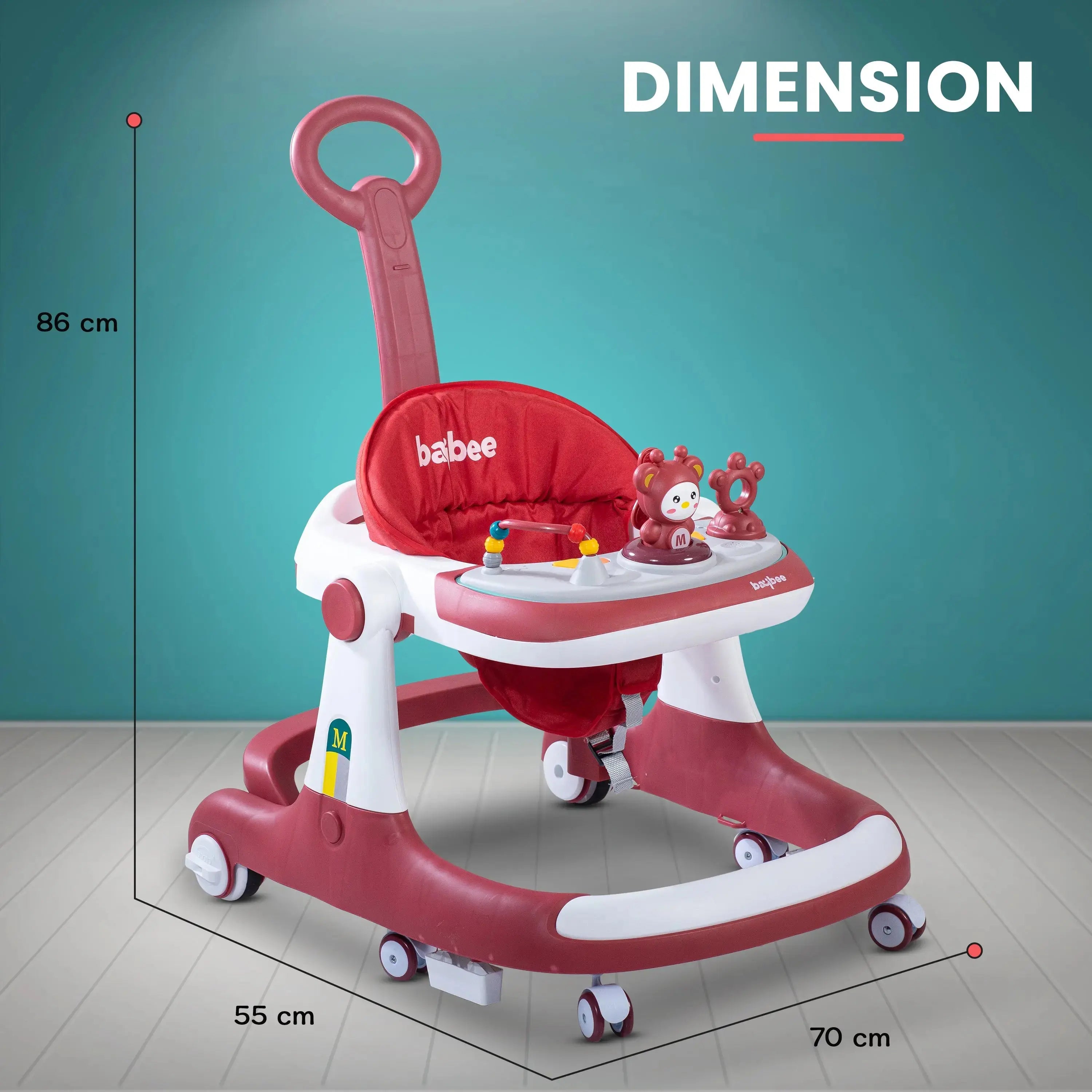 Baybee 2 IN 1 Baby Walker for Kids Round Kids Walker with Parental Push Handle - Image 29