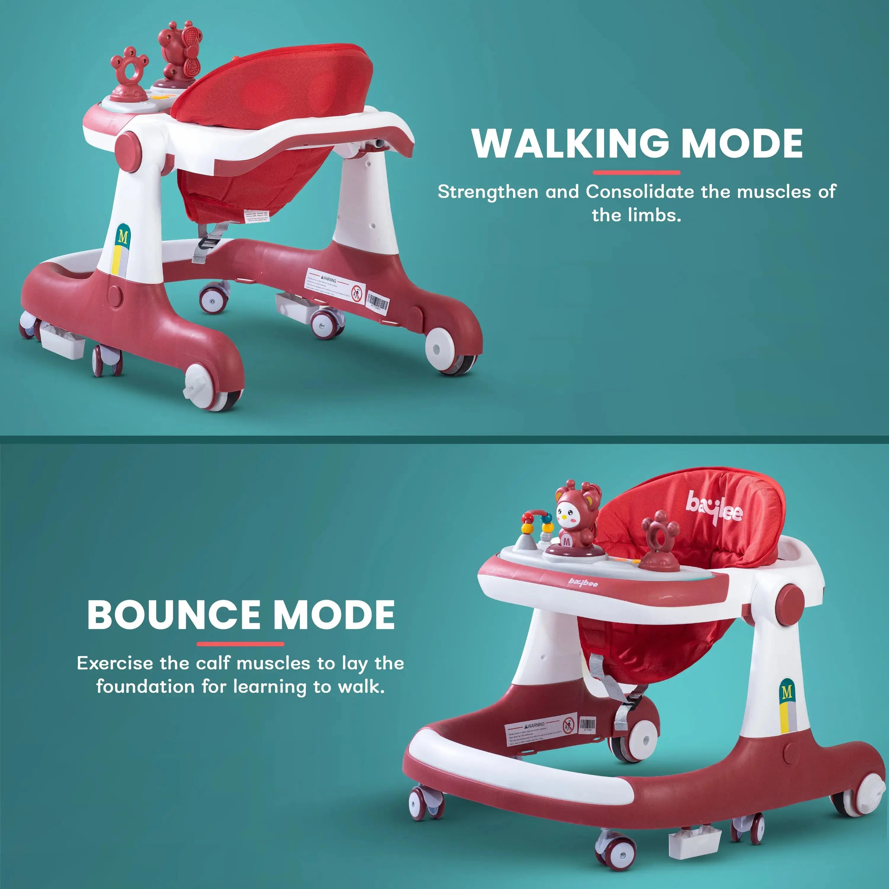 Baybee 2 IN 1 Baby Walker for Kids Round Kids Walker with Parental Push Handle - Image 30