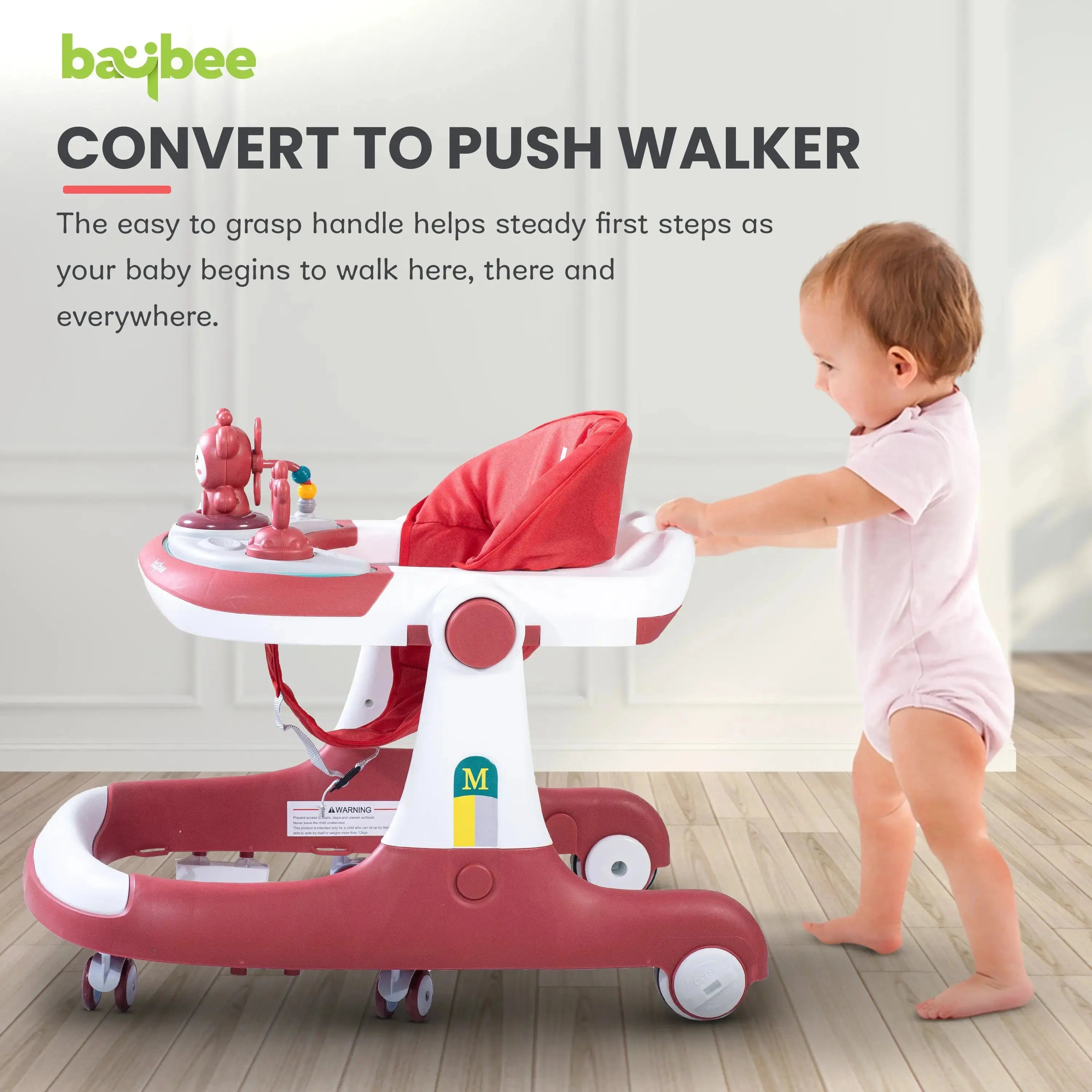 Baybee 2 IN 1 Baby Walker for Kids Round Kids Walker with Parental Push Handle - Image 31