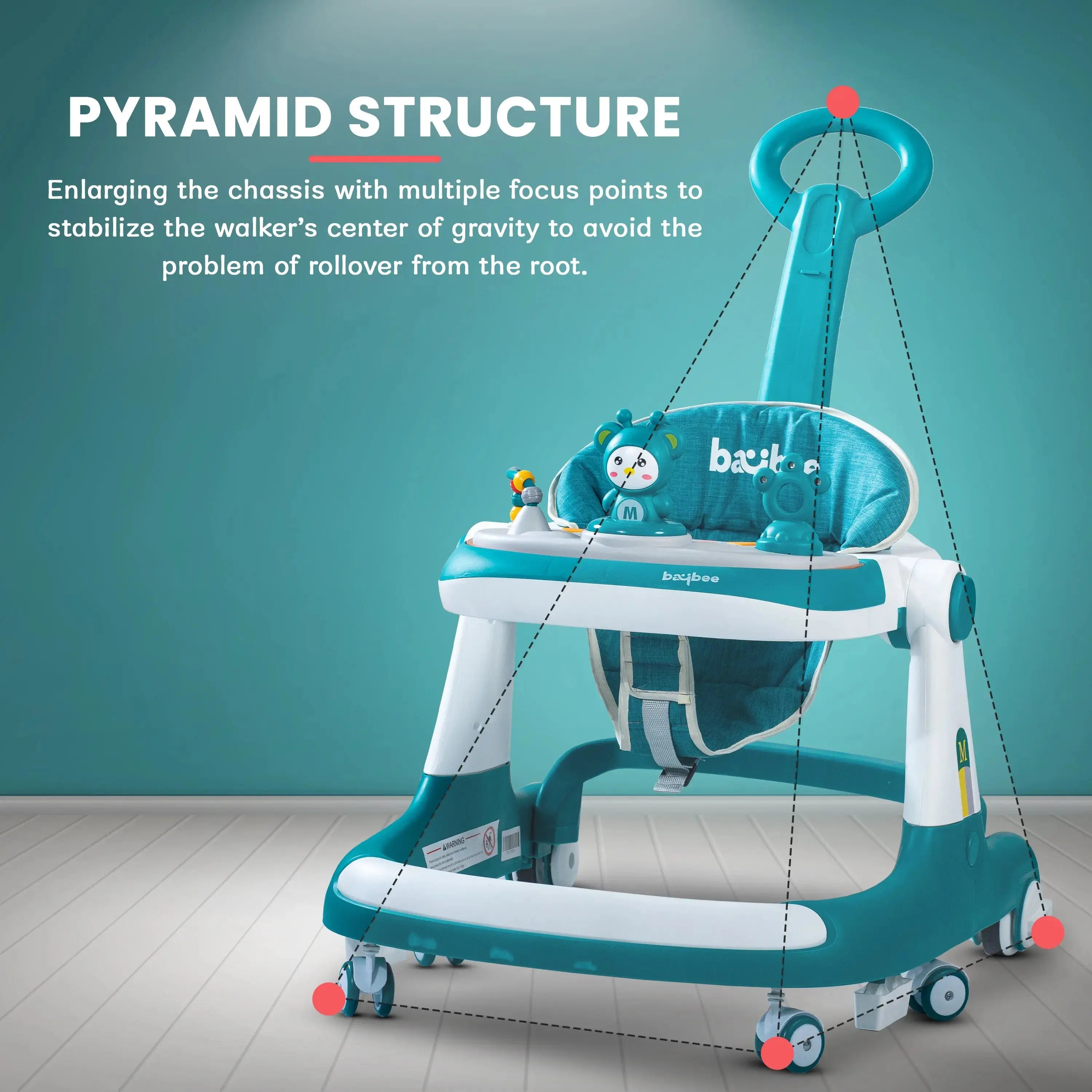 Baybee 2 IN 1 Baby Walker for Kids Round Kids Walker with Parental Push Handle - Image 34