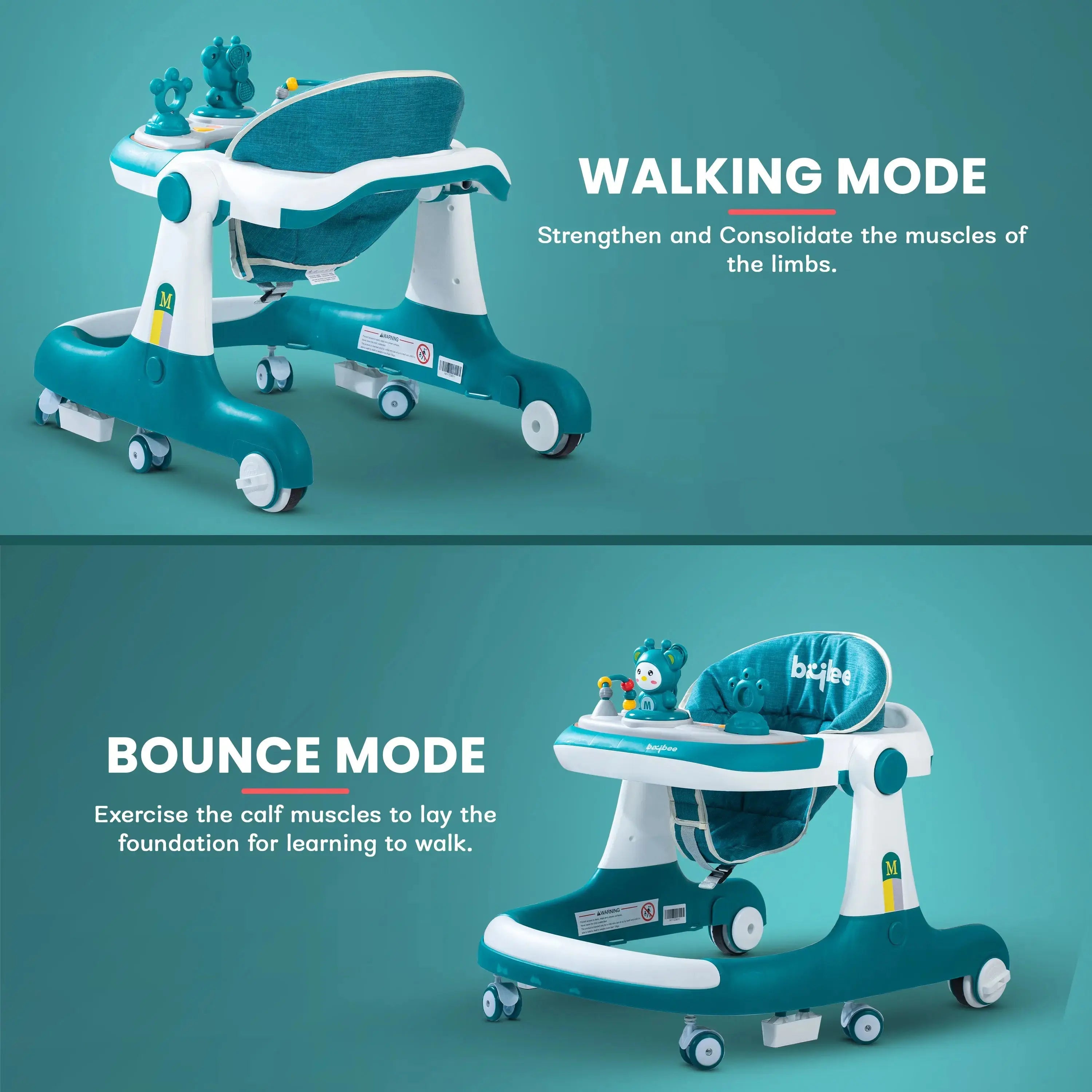 Baybee 2 IN 1 Baby Walker for Kids Round Kids Walker with Parental Push Handle - Image 38