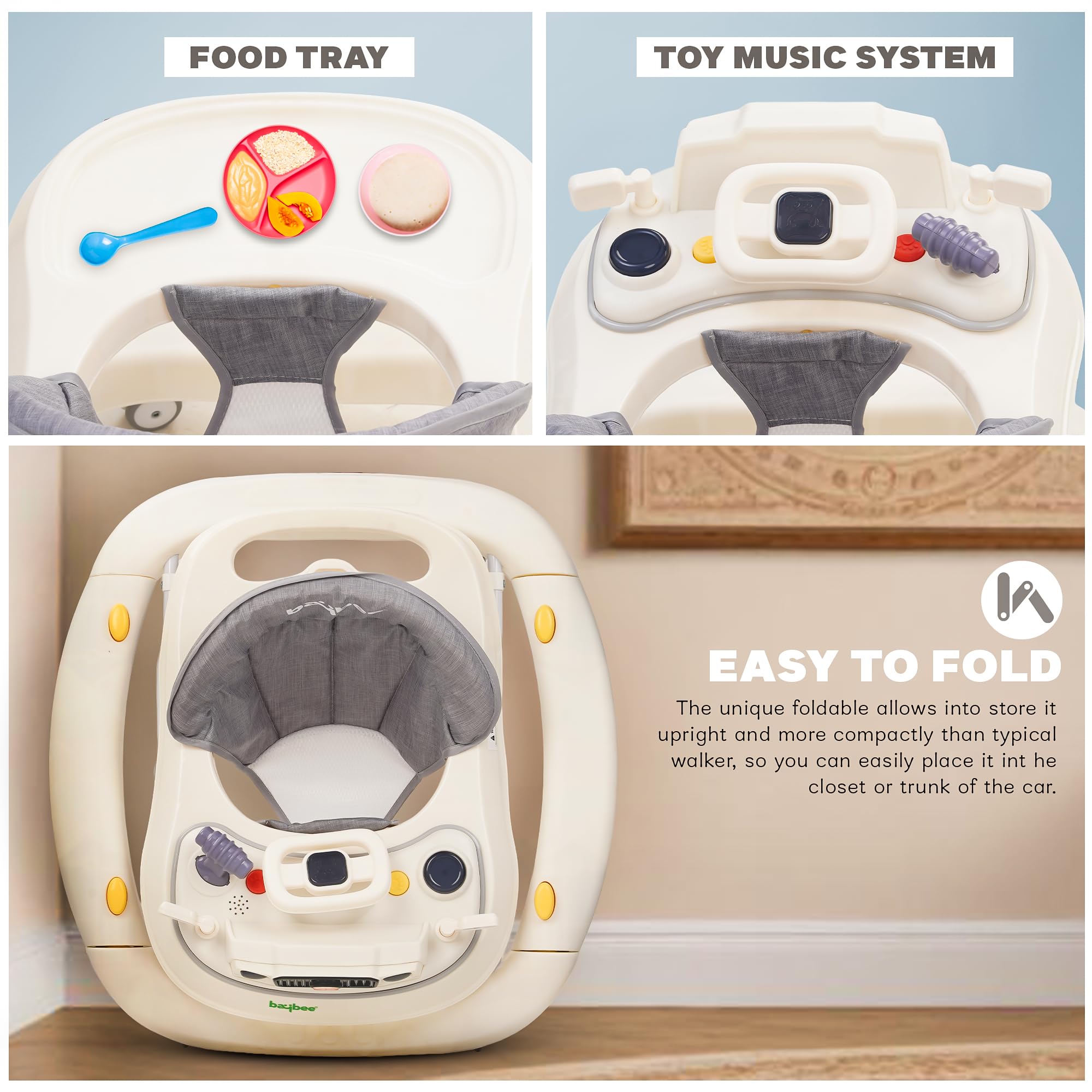 Baybee 2 in 1 Gypsy Baby Walker for Kids with Rocker - Image 5