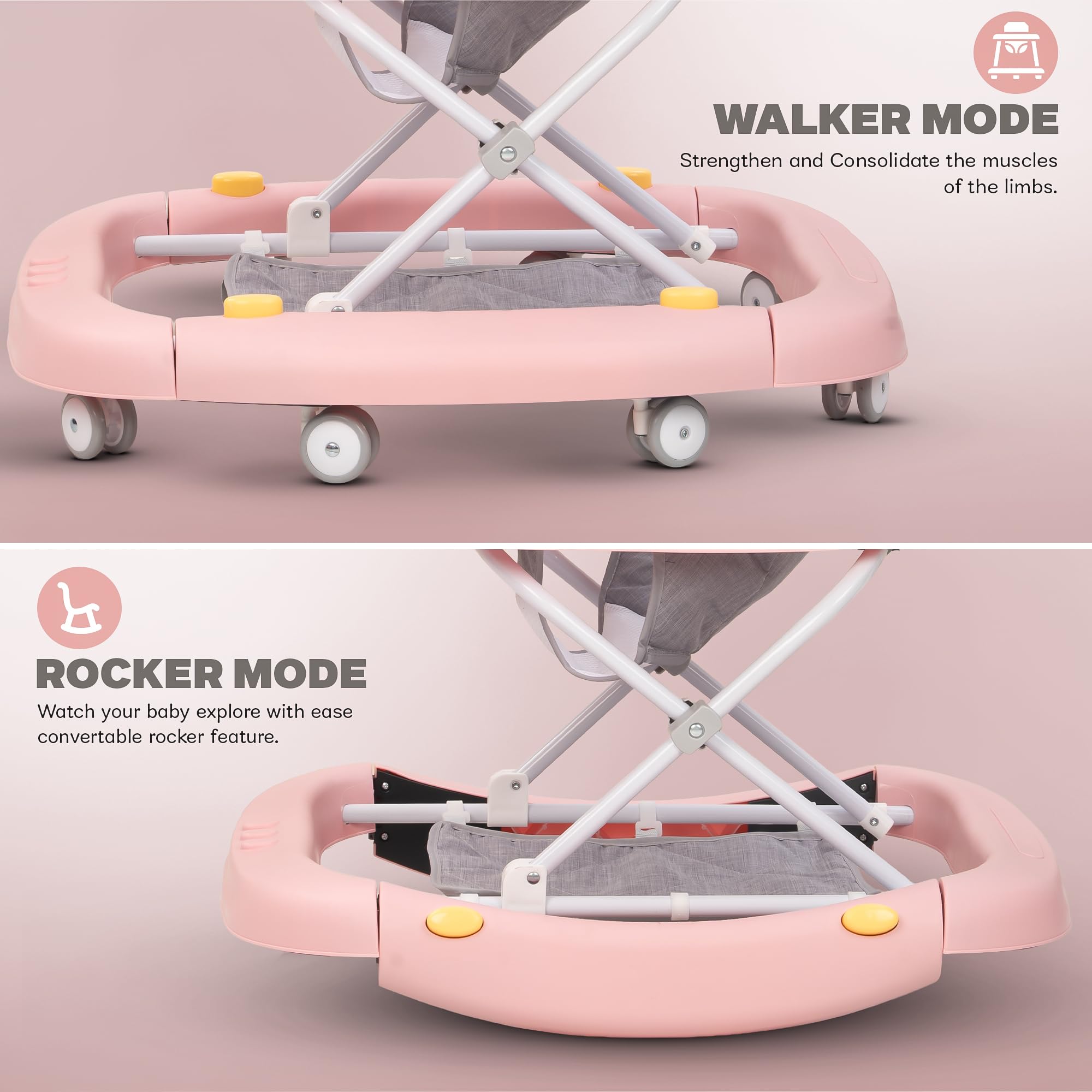 Baybee 2 in 1 Gypsy Baby Walker for Kids with Rocker - Image 10