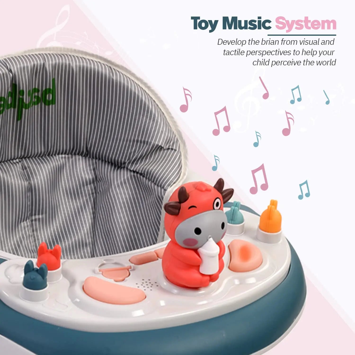 Baybee Activity Walker with Rocker for Kids with 3 Adjustable Height & Foot Mat - Image 14