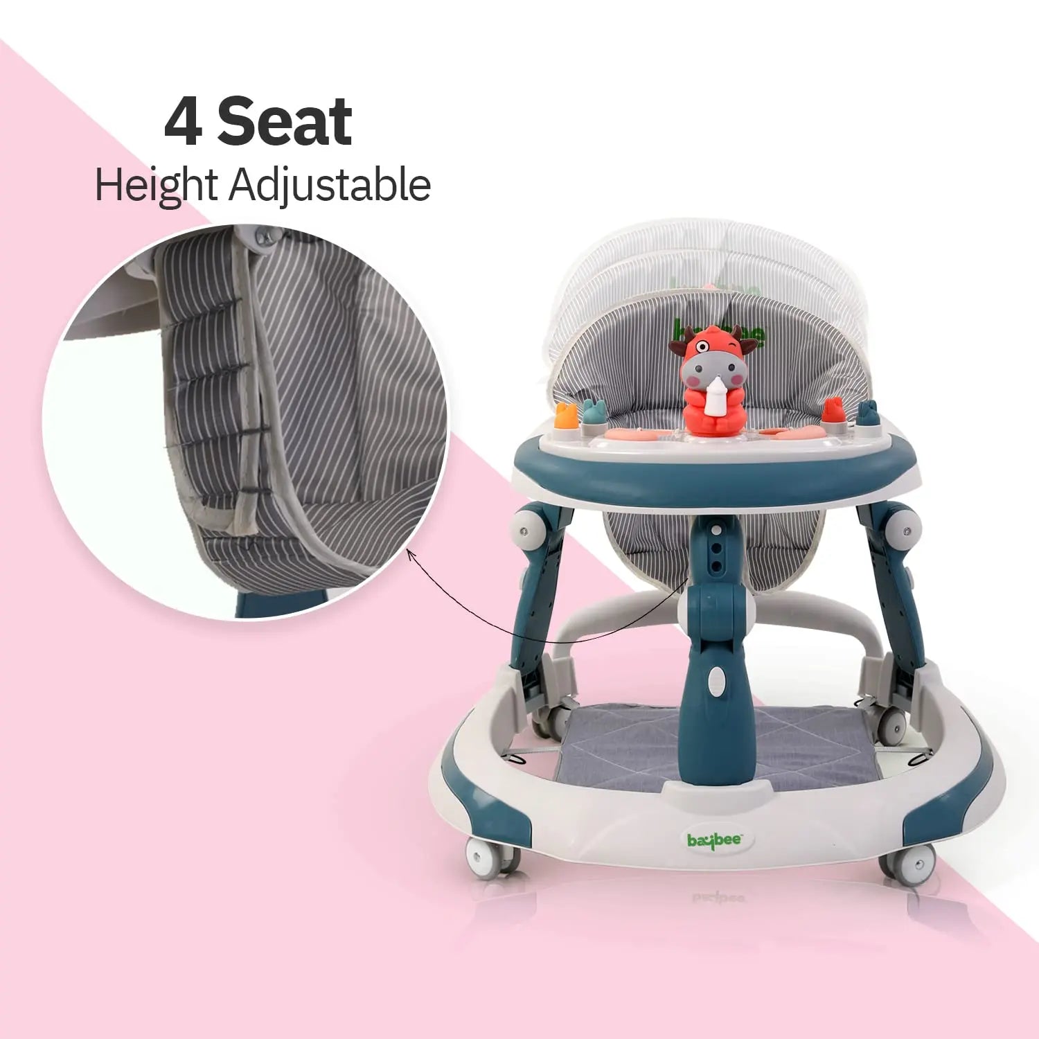 Baybee Activity Walker with Rocker for Kids with 3 Adjustable Height & Foot Mat - Image 16