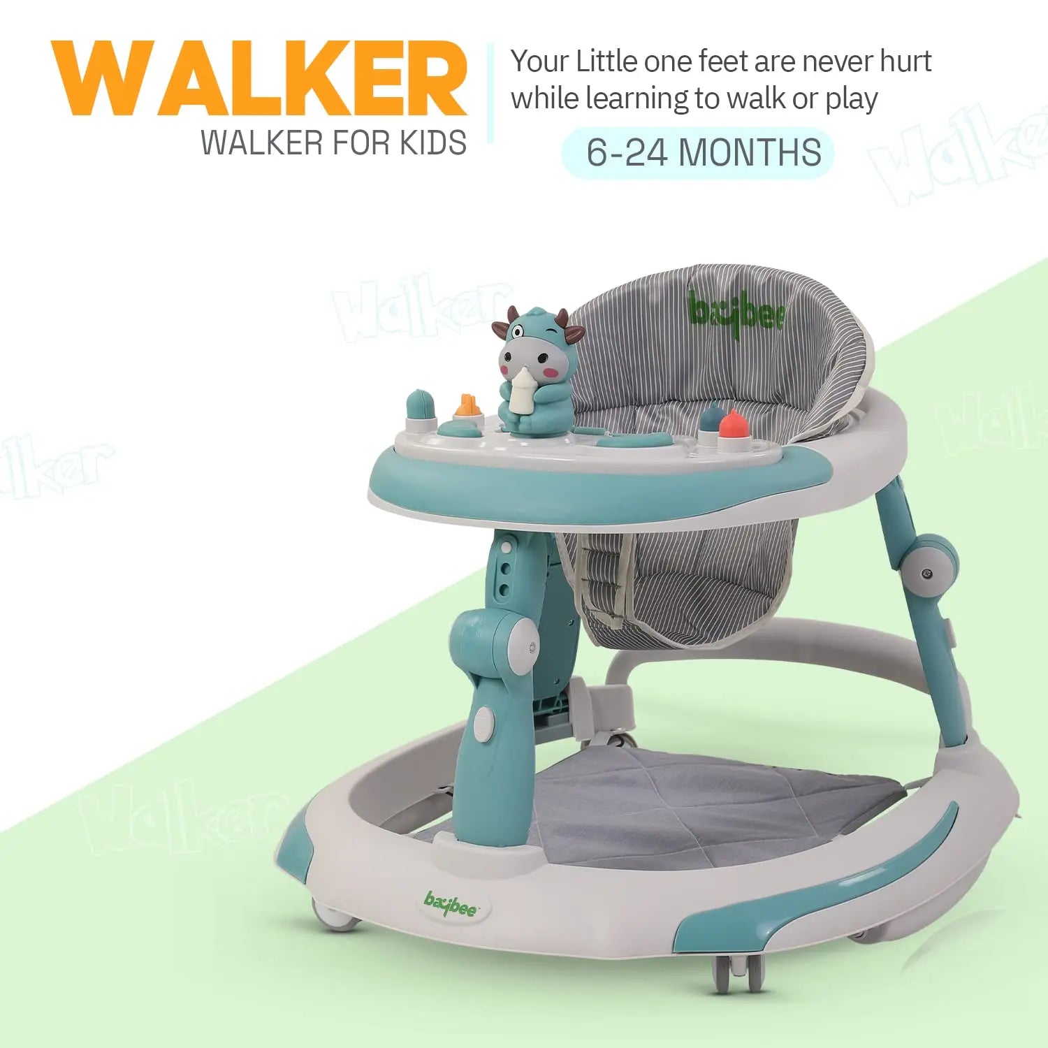 Baybee Activity Walker with Rocker for Kids with 3 Adjustable Height & Foot Mat - Image 24